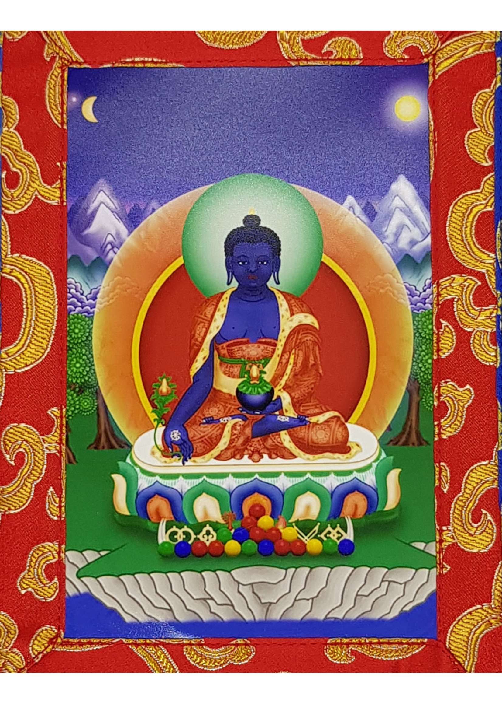 Thangka tibetano del Buddha della medicina, mini