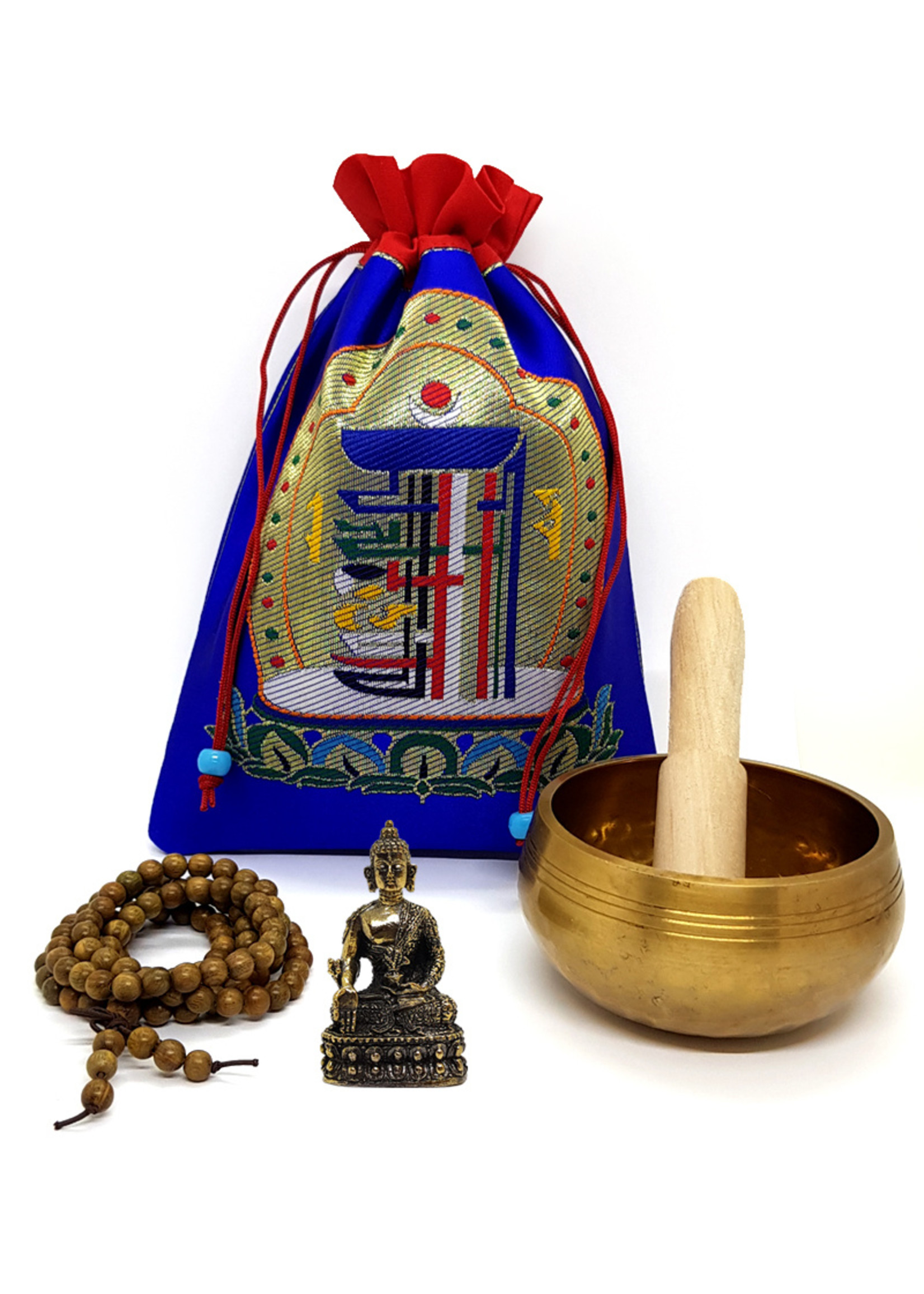 Set regalo Gom - Buddha, perline di preghiera e ciotola per cantare