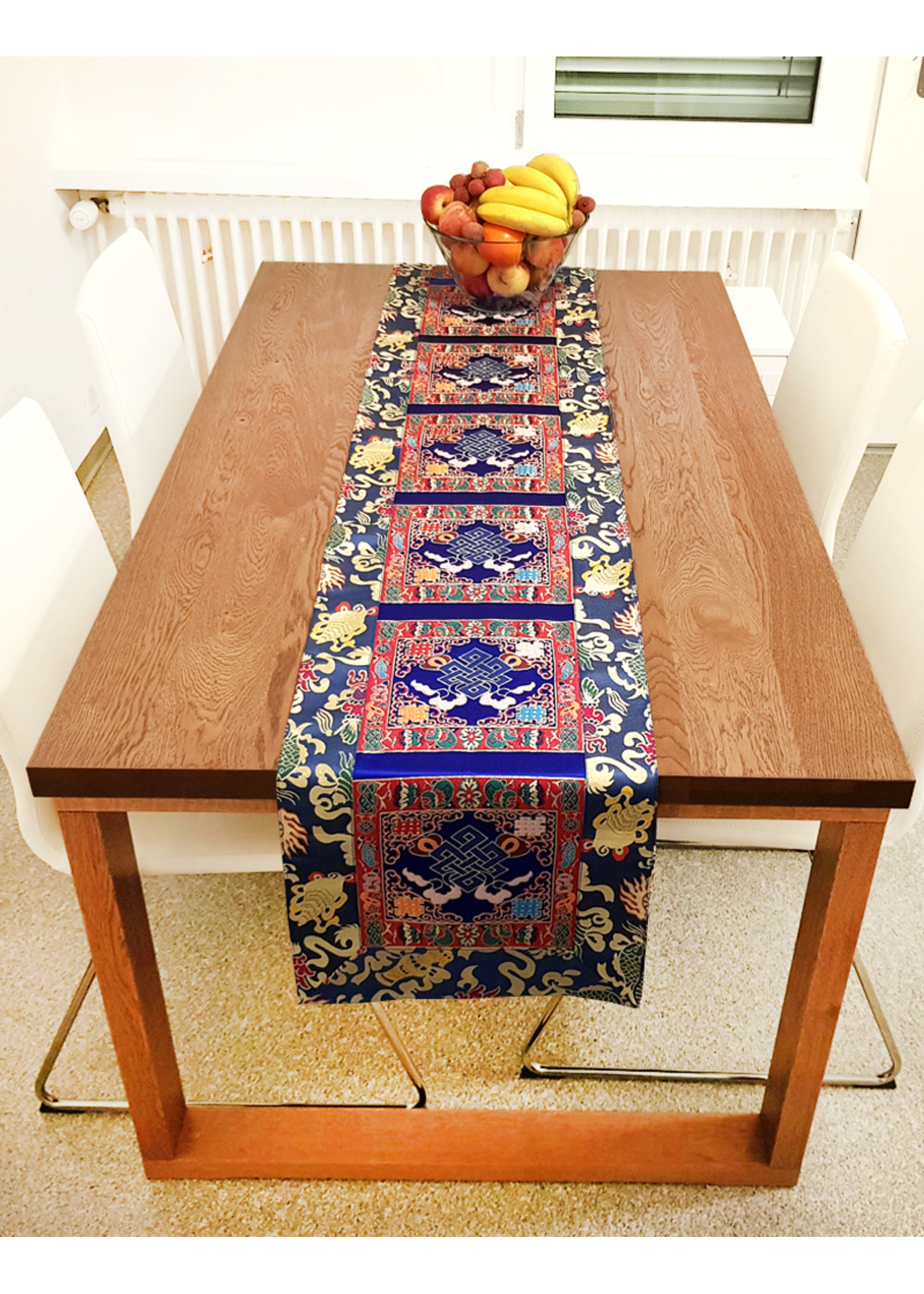 Chemin de table traditionnel tibétain, 200 x 37 cm