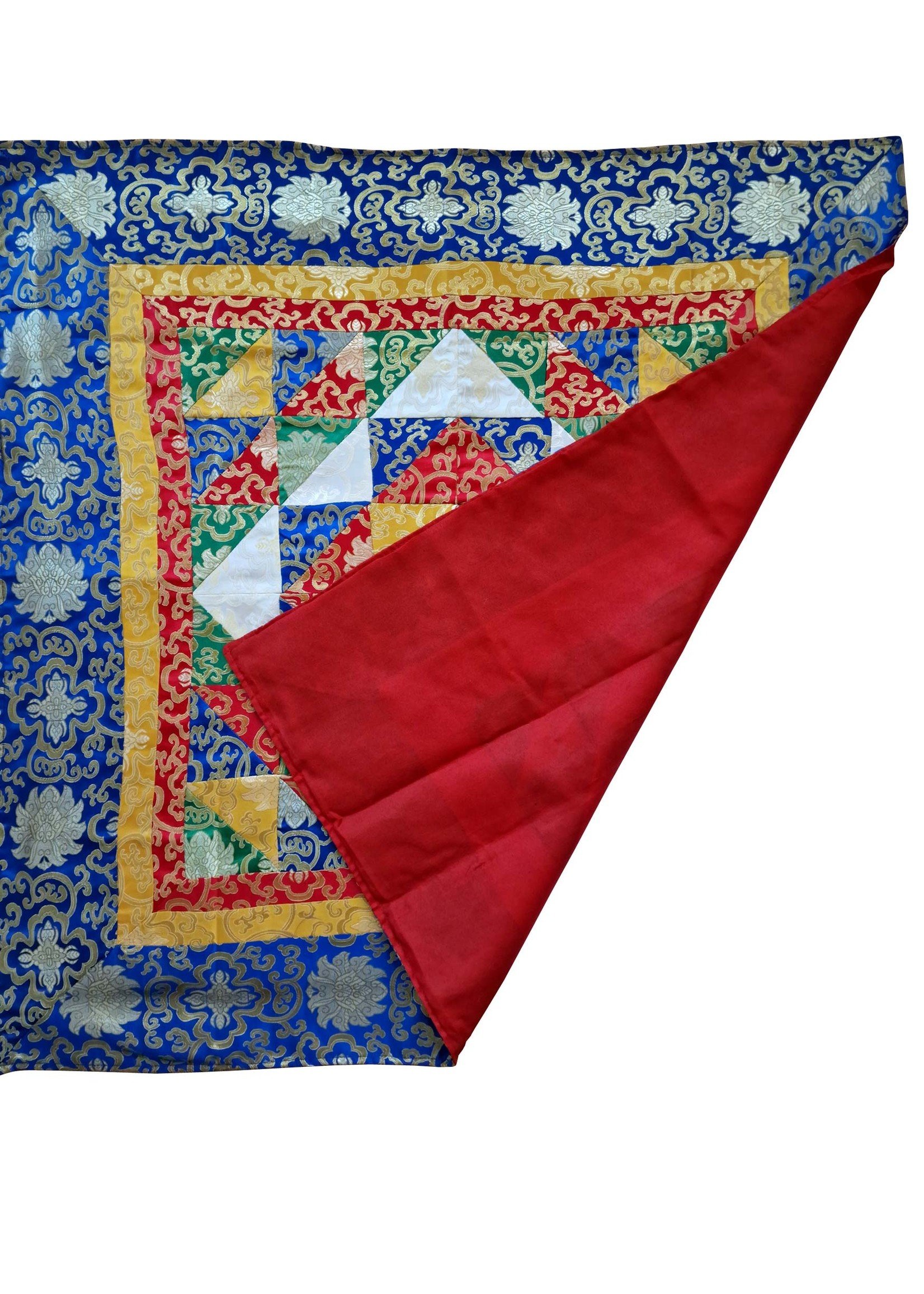 Tovaglia da altare in broccato di seta patchwork tibetano