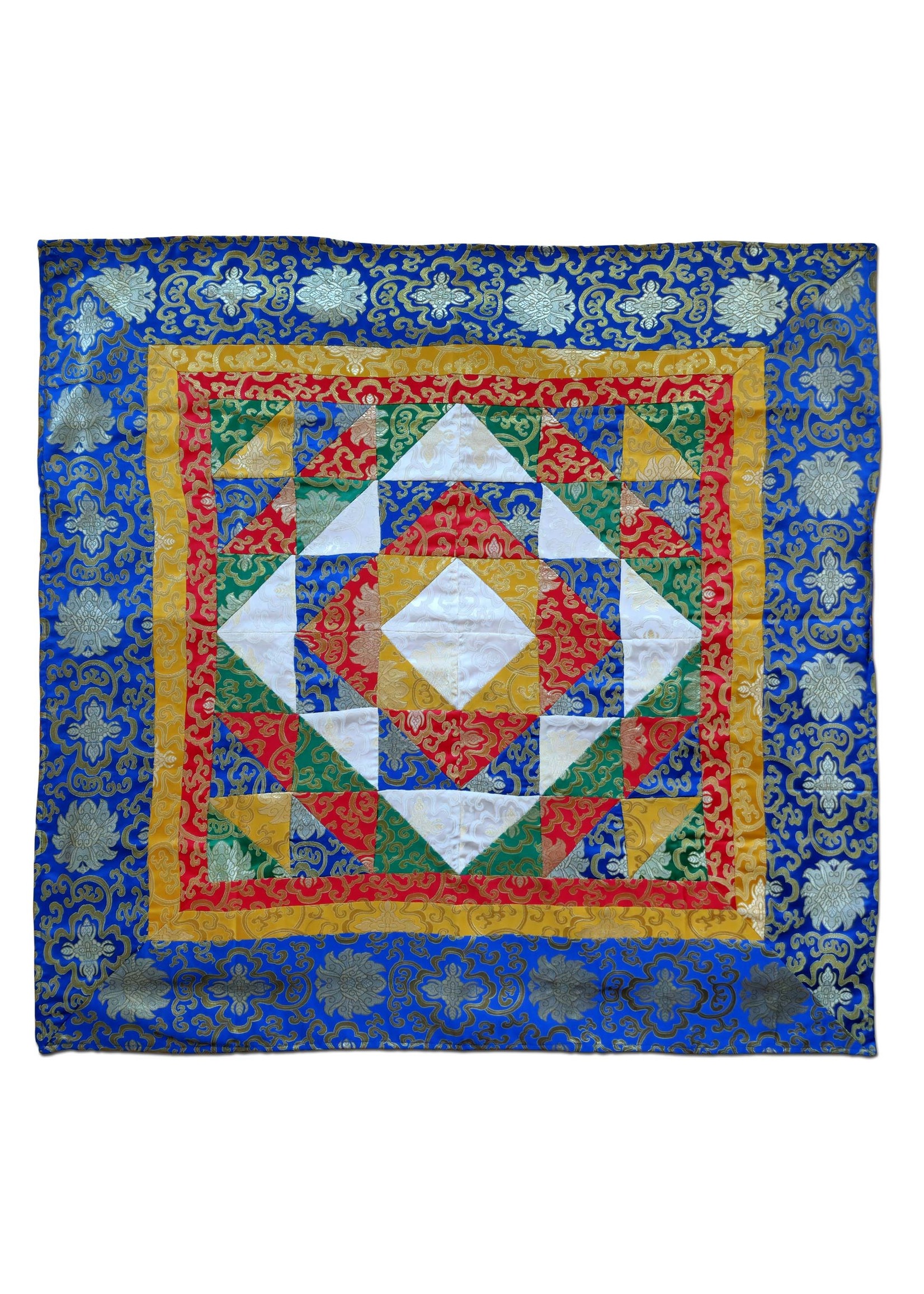 Tovaglia da altare in broccato di seta patchwork tibetano