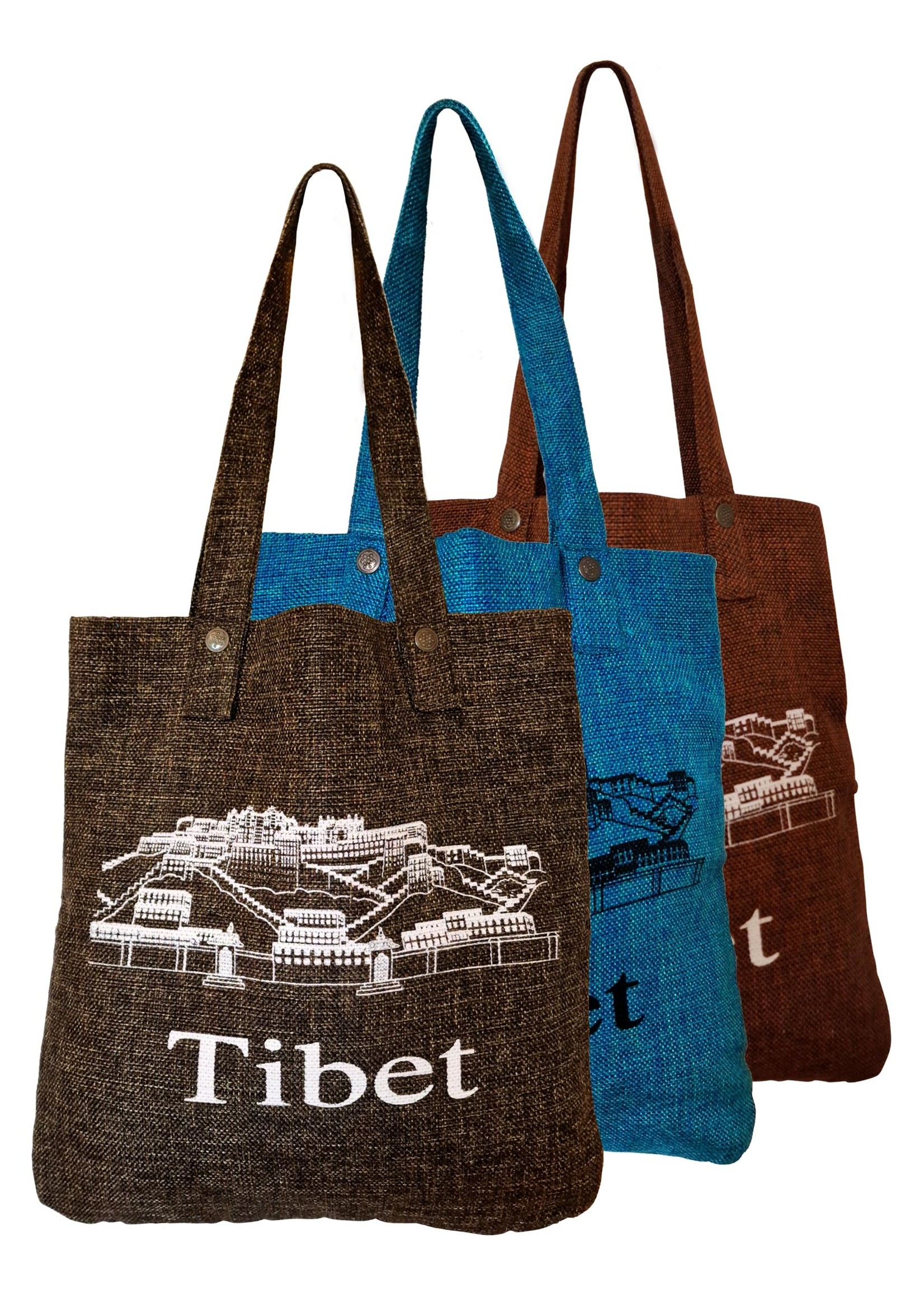 Sac fourre-tout en jute unisexe Tibet Potala