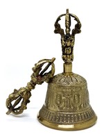 Campana tibetana e Dorje (Vajra) con coperchio