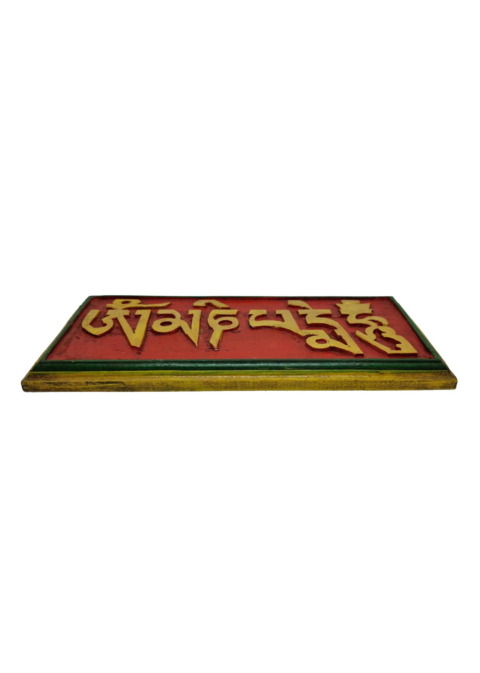 Wooden Board Wall Decoration Om Mani Padme Hum