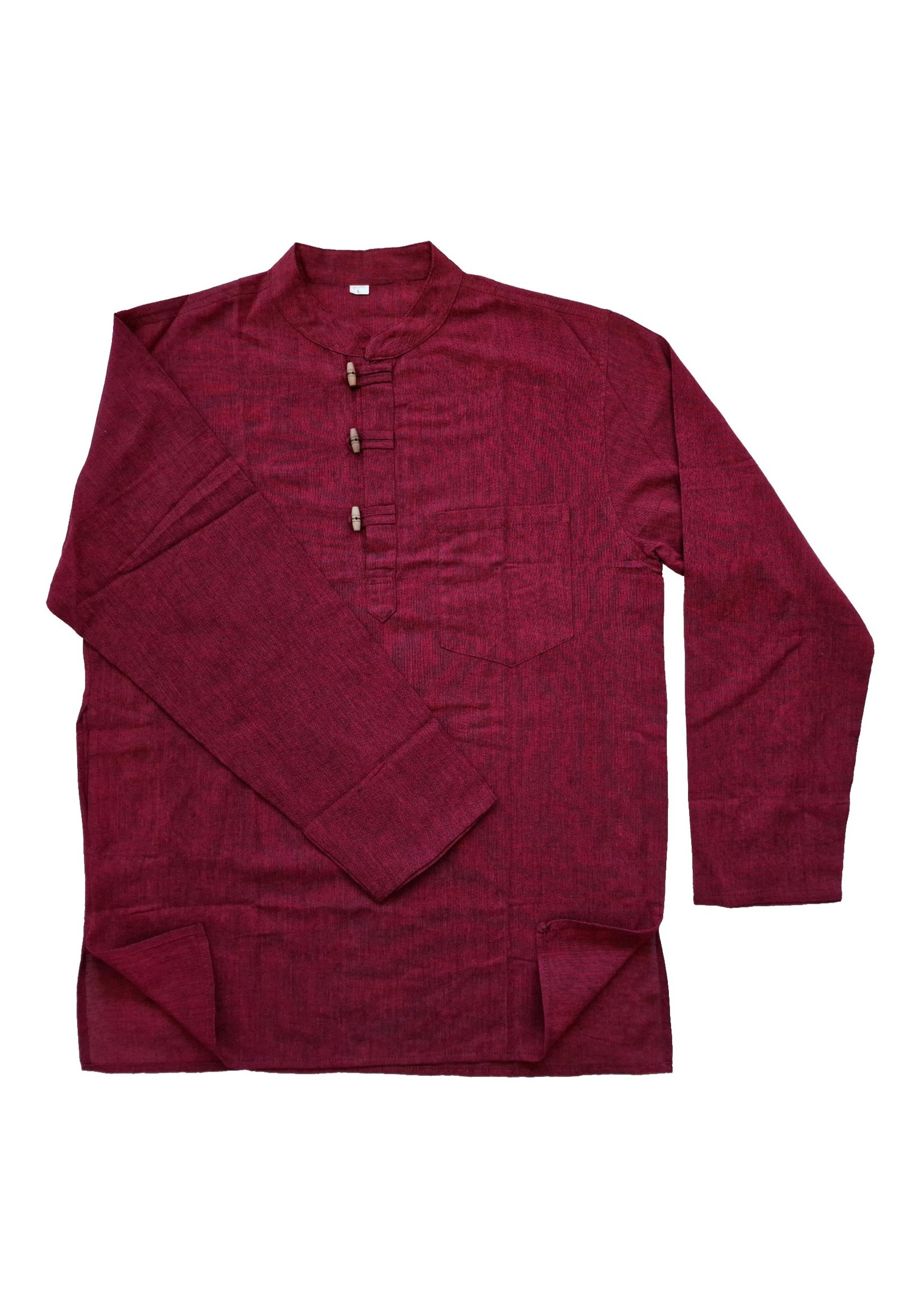 Chemise unisexe en coton, bordeaux