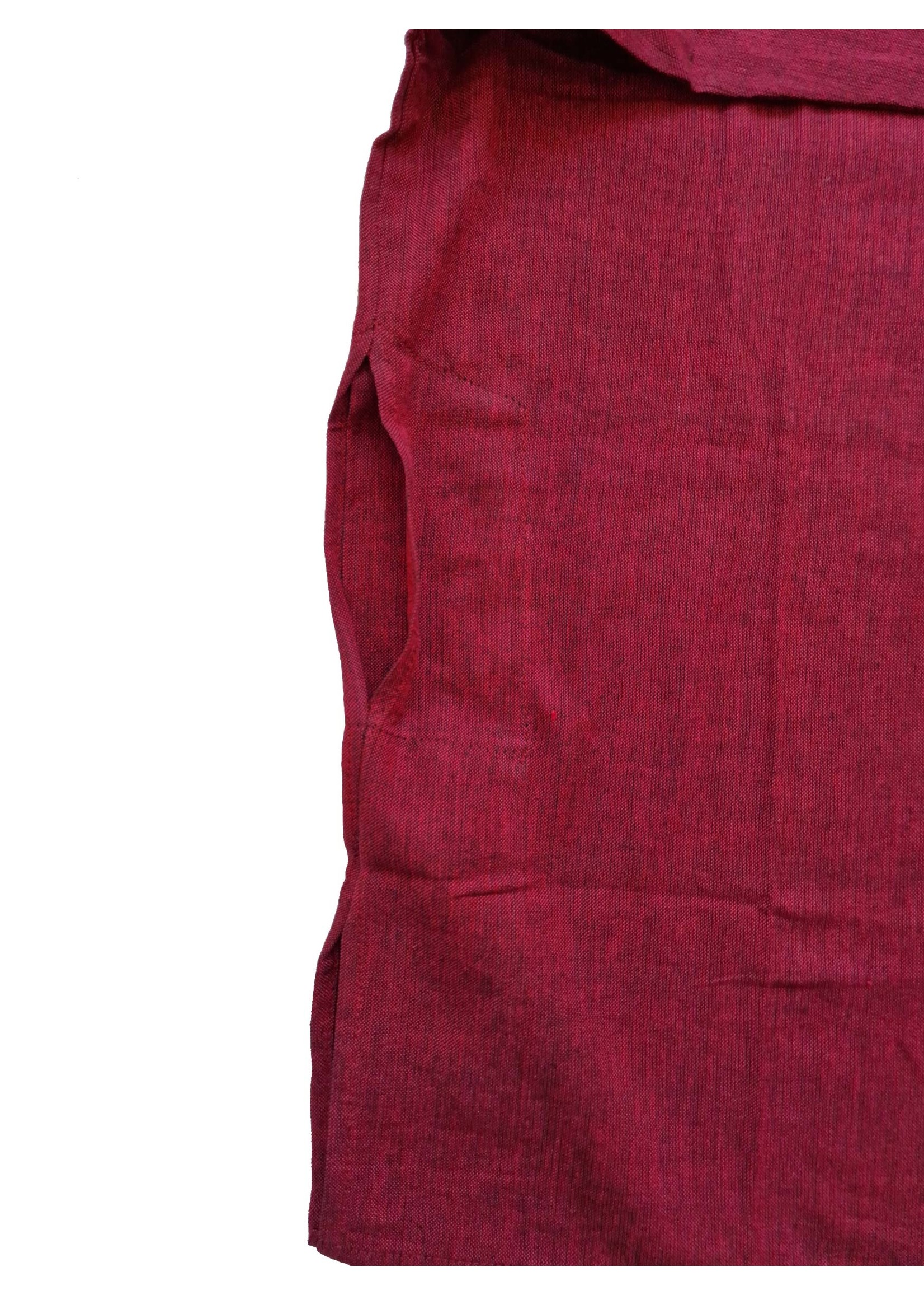 Unisex Hemd aus Baumwolle, kastanienbraun