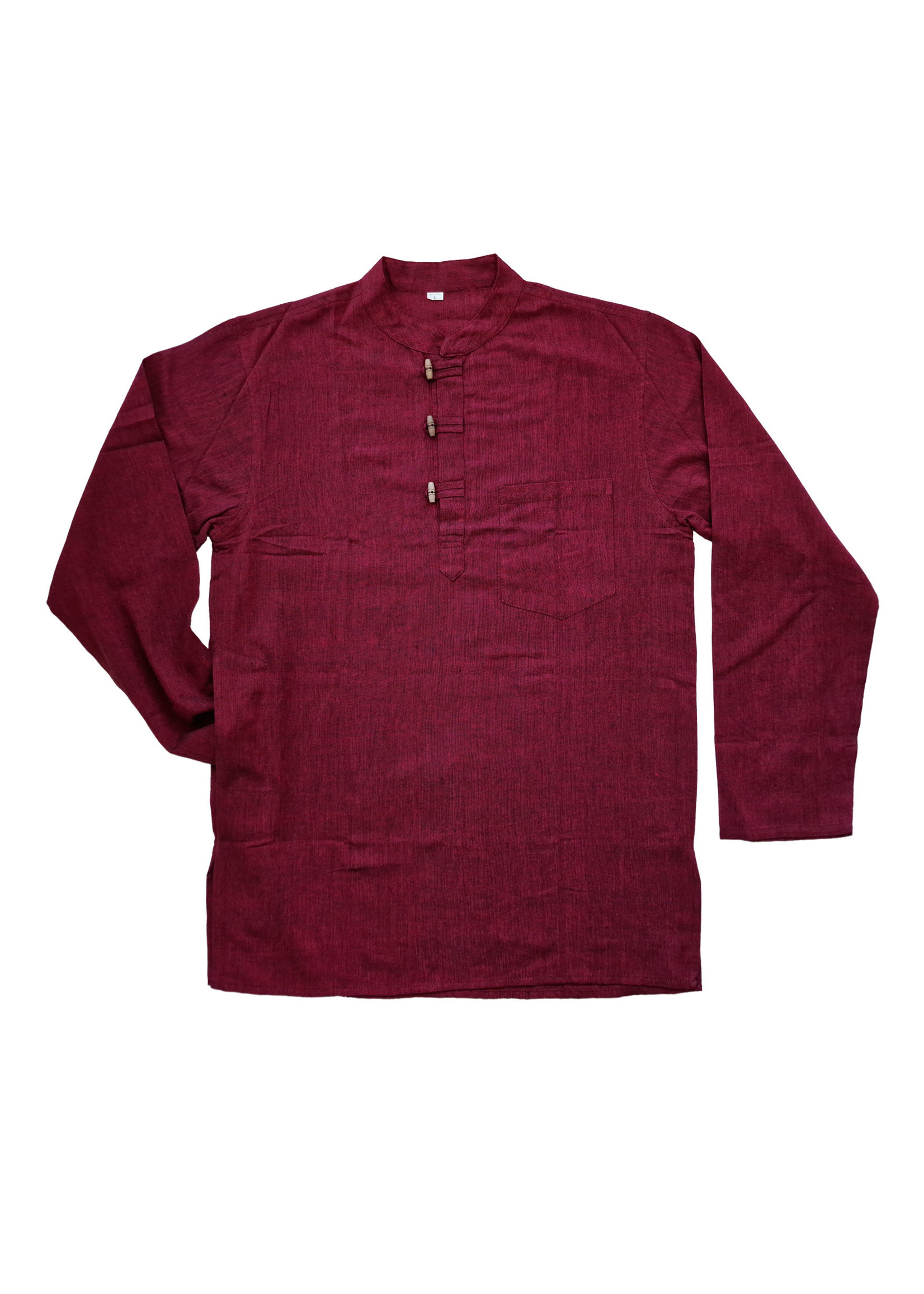 Camicia unisex in cotone, marrone