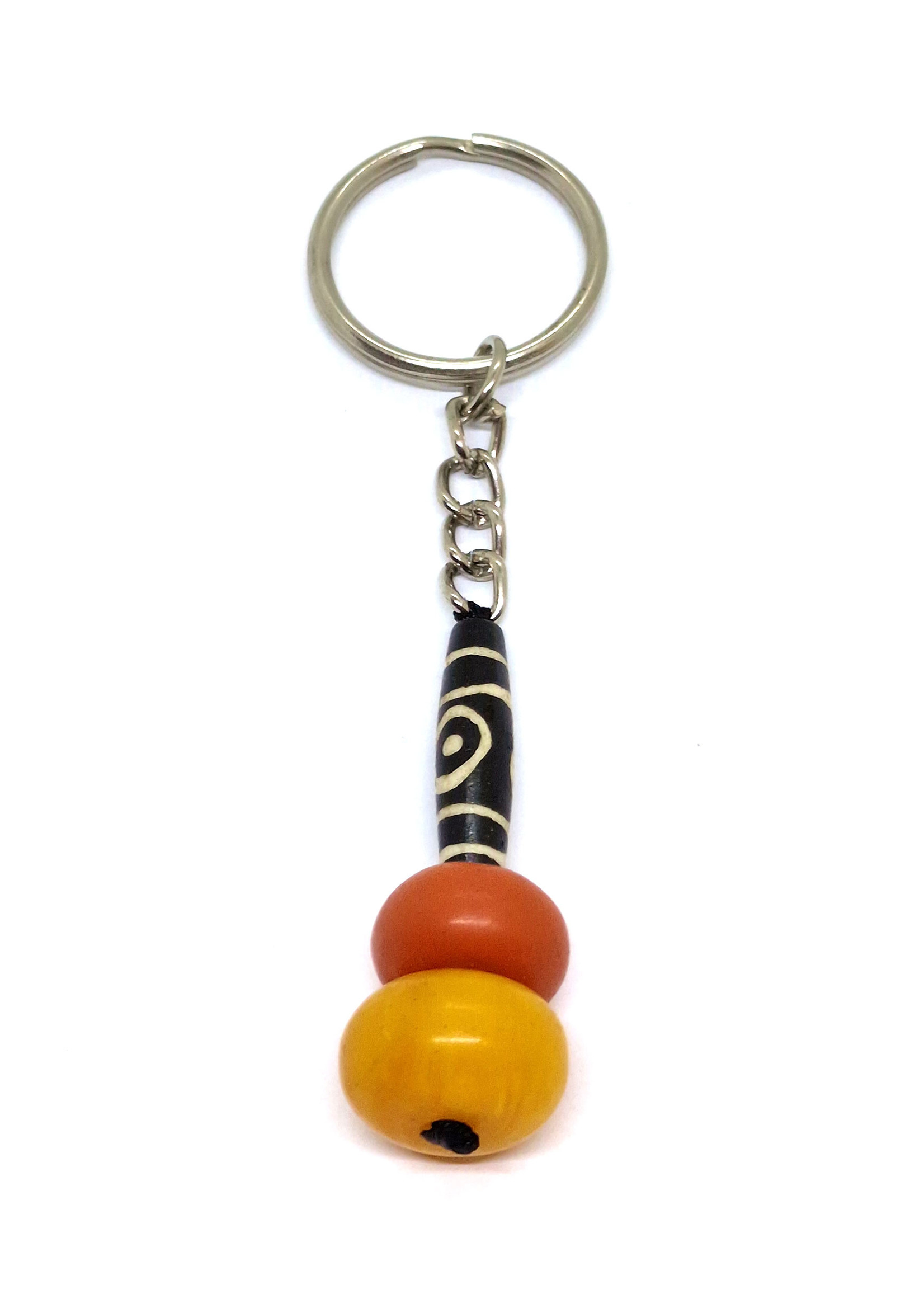 Tibetan Keychain Dzi and Beads