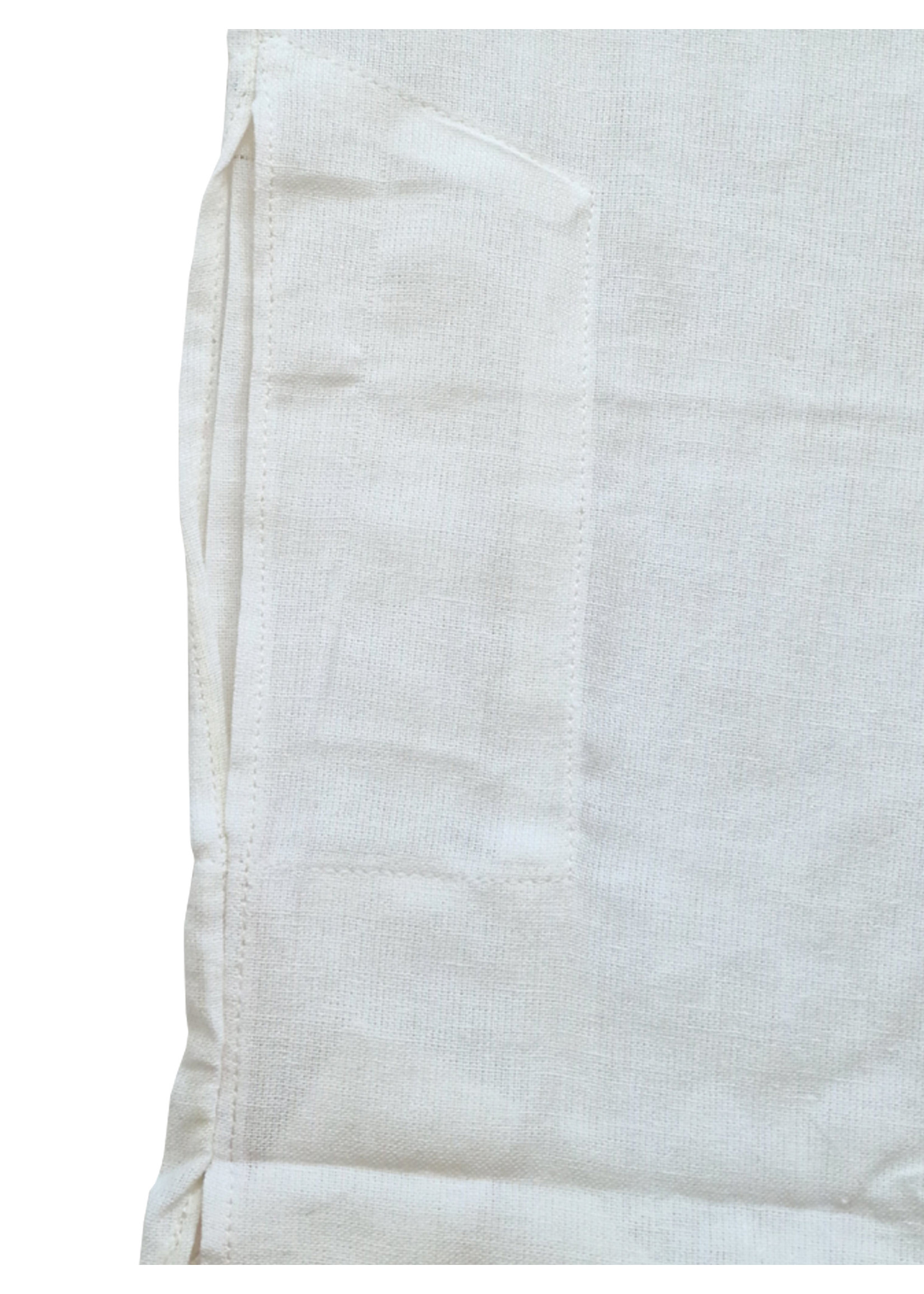 Unisex Hemd aus Baumwolle, weiss