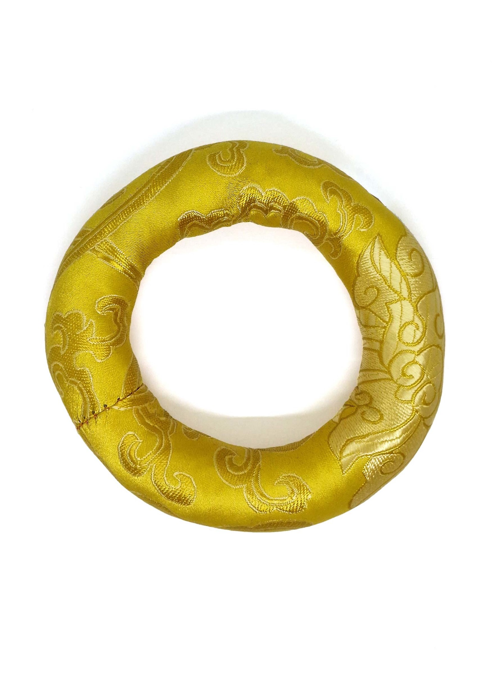 Singing Bowl Ring Cushion, Yellow