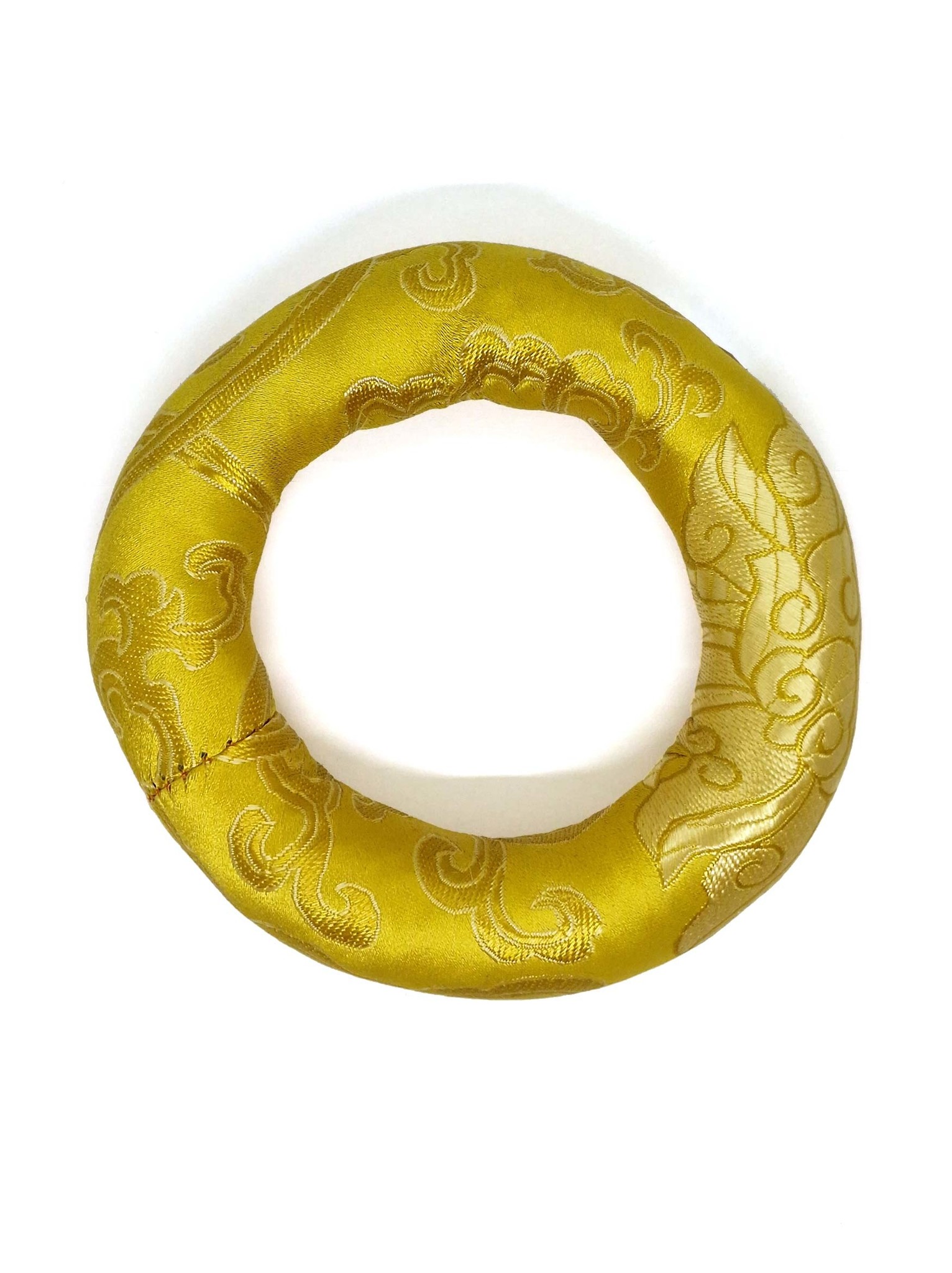 Coussin bol chantant tibétain 9 cm jaune