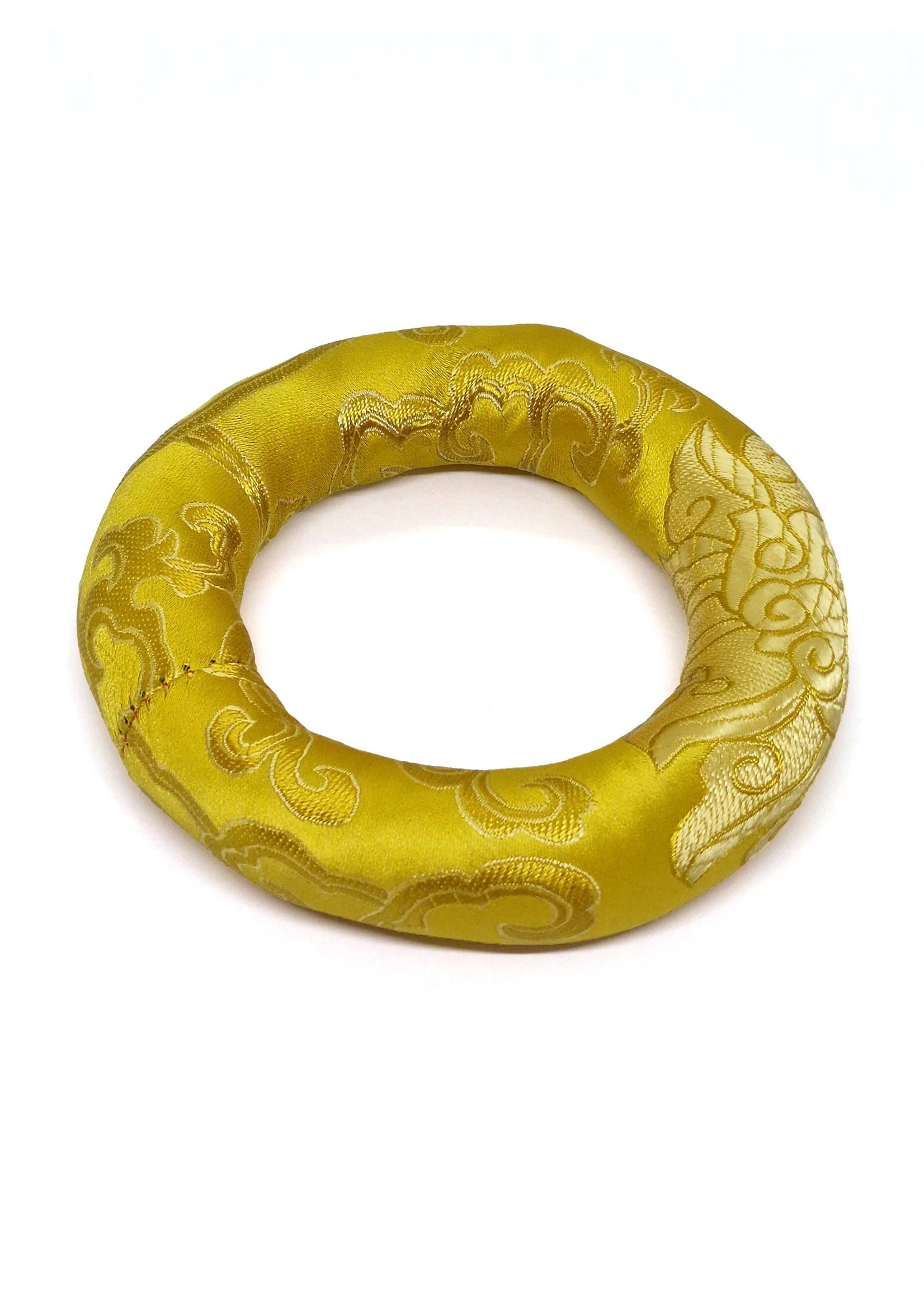 Singing Bowl Ring Cushion, Yellow