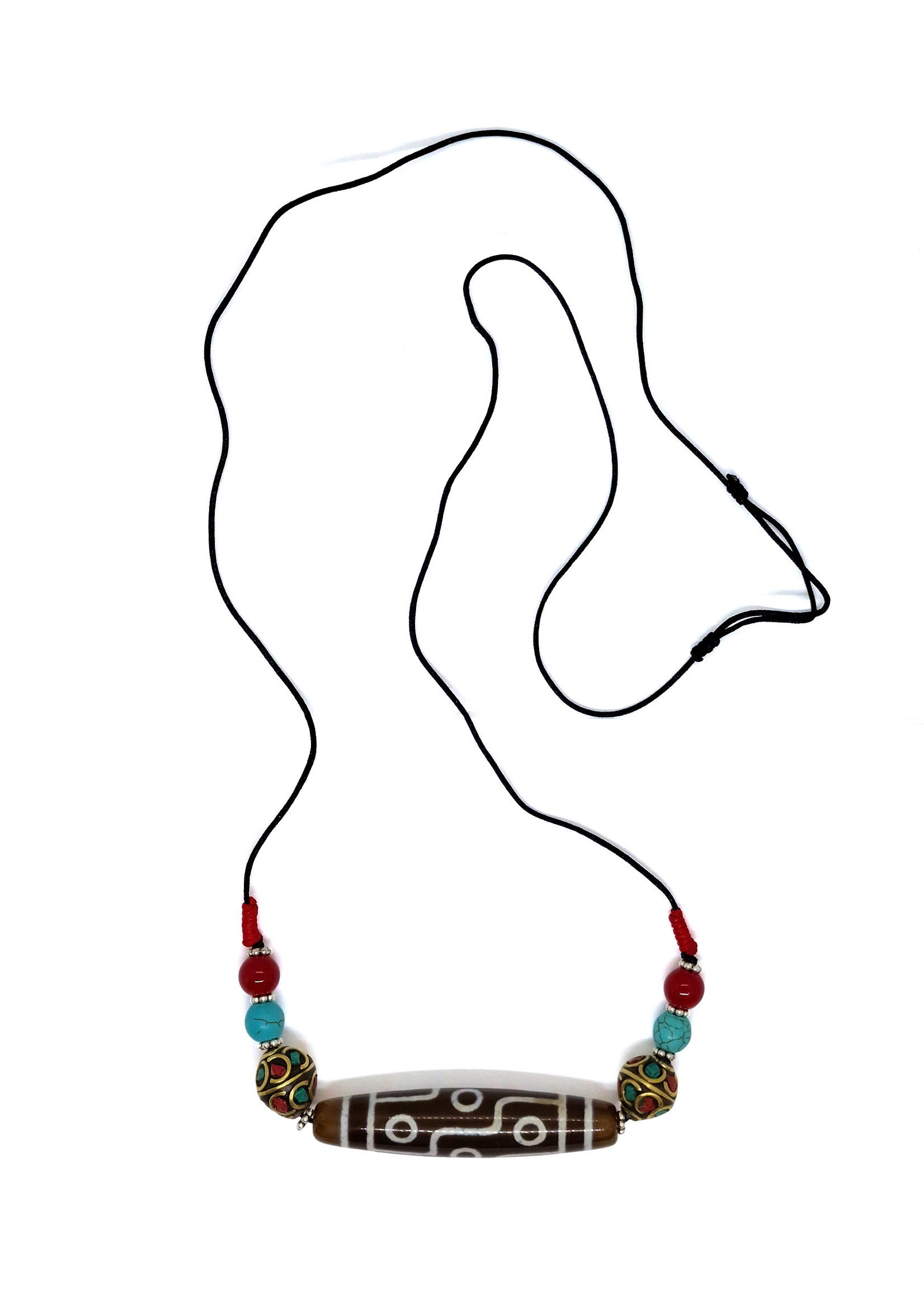 Collier Dzi Pendentif 9 yeux