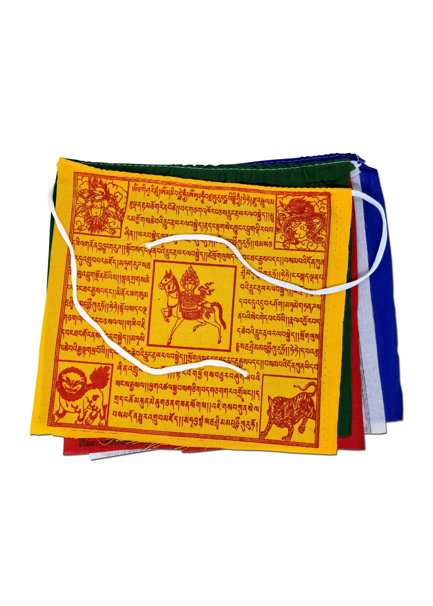 Tibetan Cotton Prayer Flag 20 x 20 cm, 1 Metre