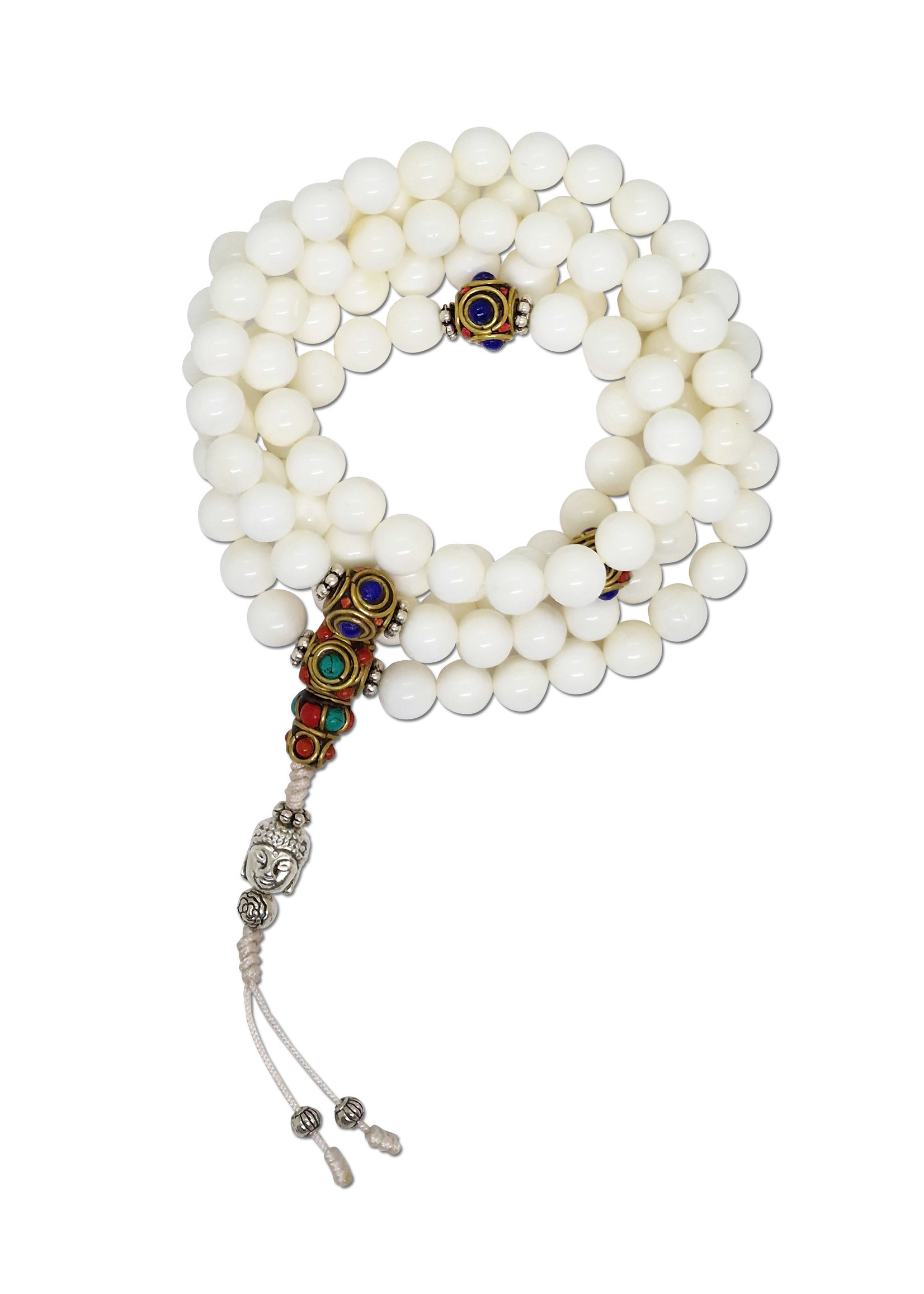 Perline di preghiera tibetane Conch Shell Mala