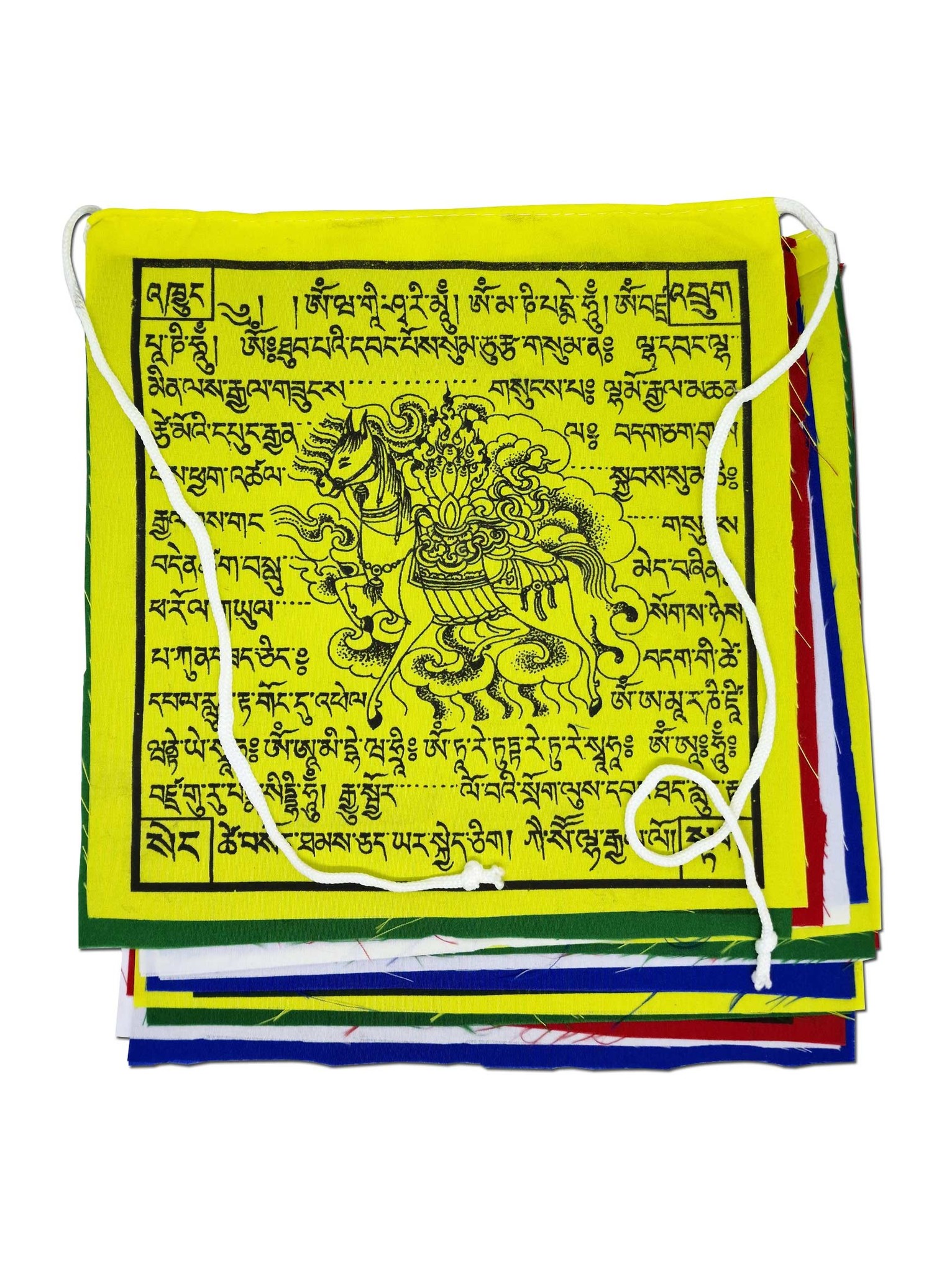 Mini drapeaux de prières tibétains 7 X 7,5 cm