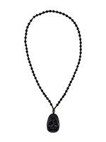 Collana in onice nero con ciondolo Buddha