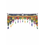 Rideau tibétain Shambu pour porte et fenêtre en brocart patchwork