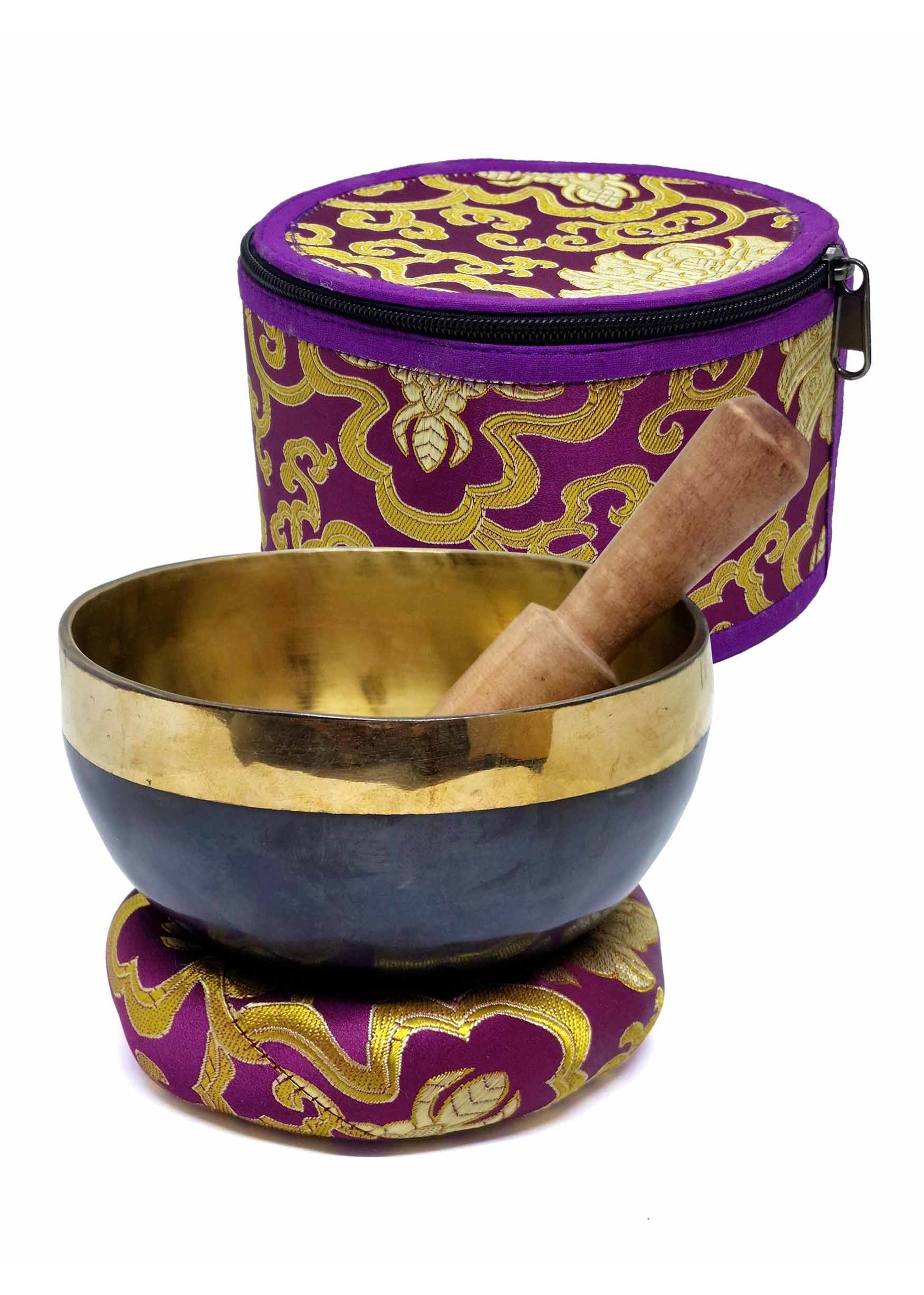 Tibetan Singing Bowl Thuk, 4-Pieces Set, Ø 12cm