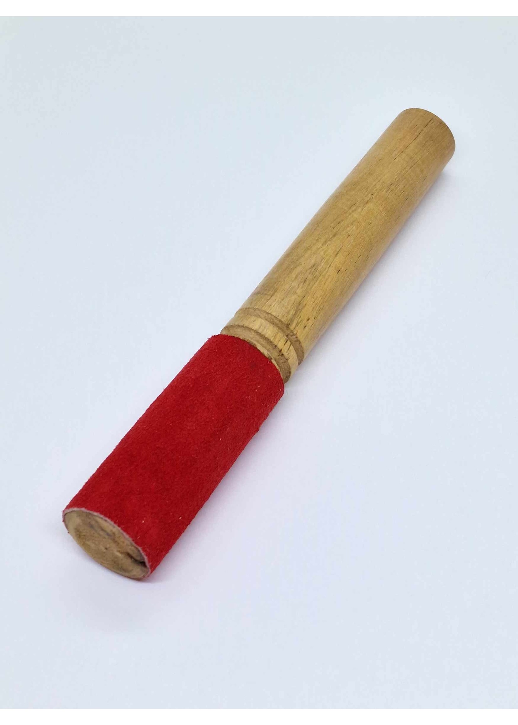 Mazza di legno per ciotole da canto, rossa