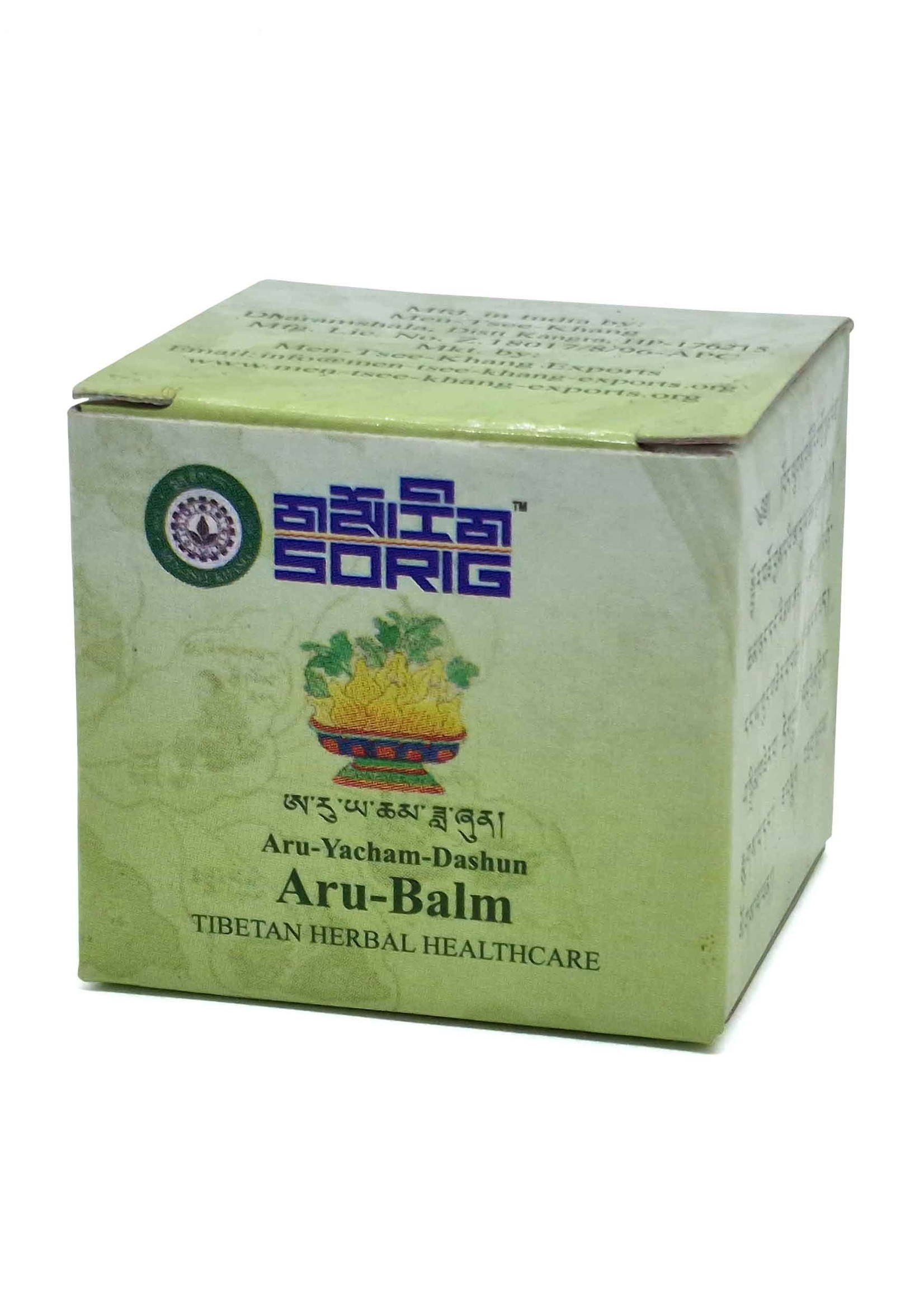 Baume tibétain Sorig Aru Balm à base de plantes pour soulager le rhume et la grippe