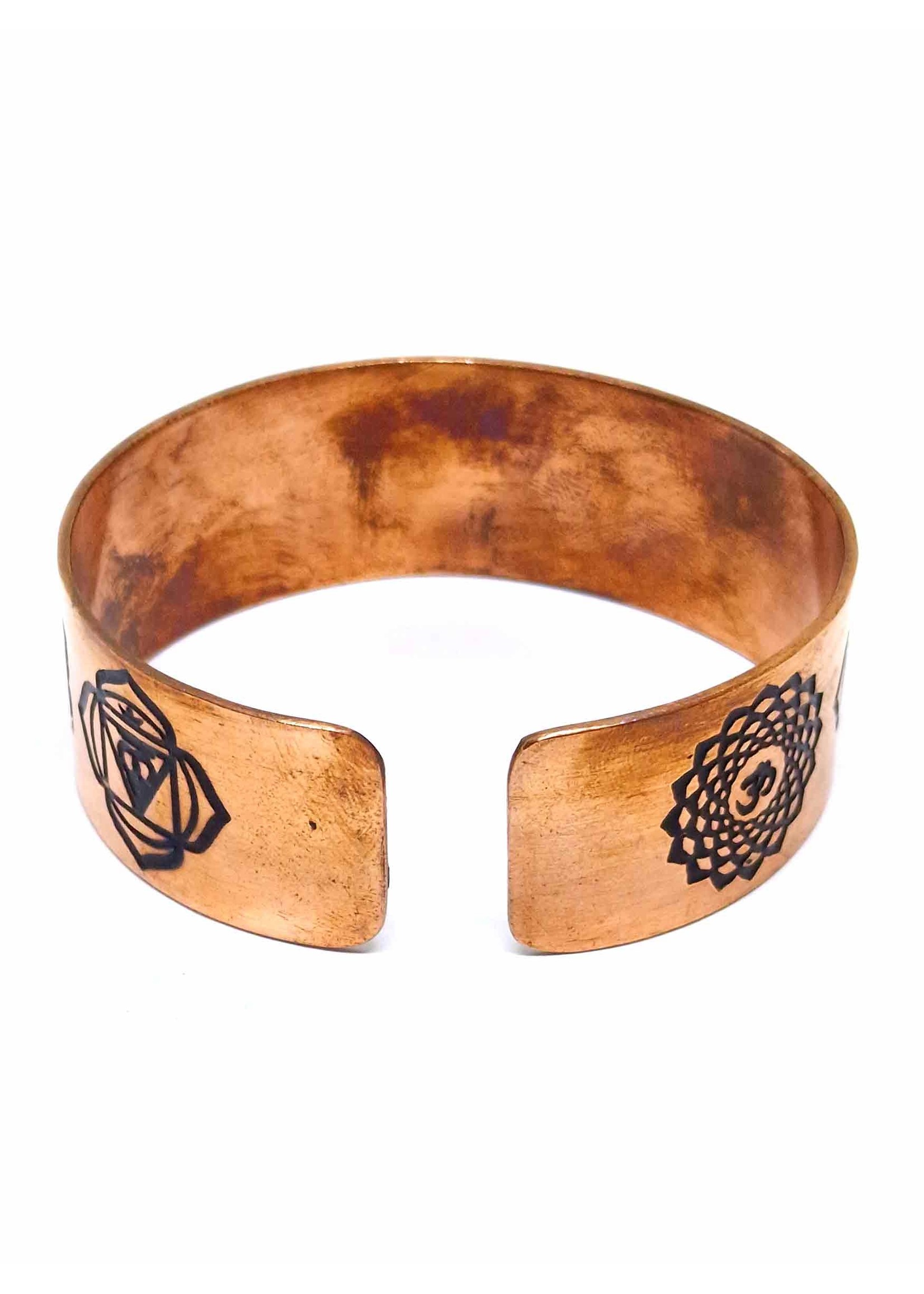 Handmade Copper Bracelet with 7 Chakras