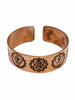 Bracciale in rame fatto a mano con 7 Chakra