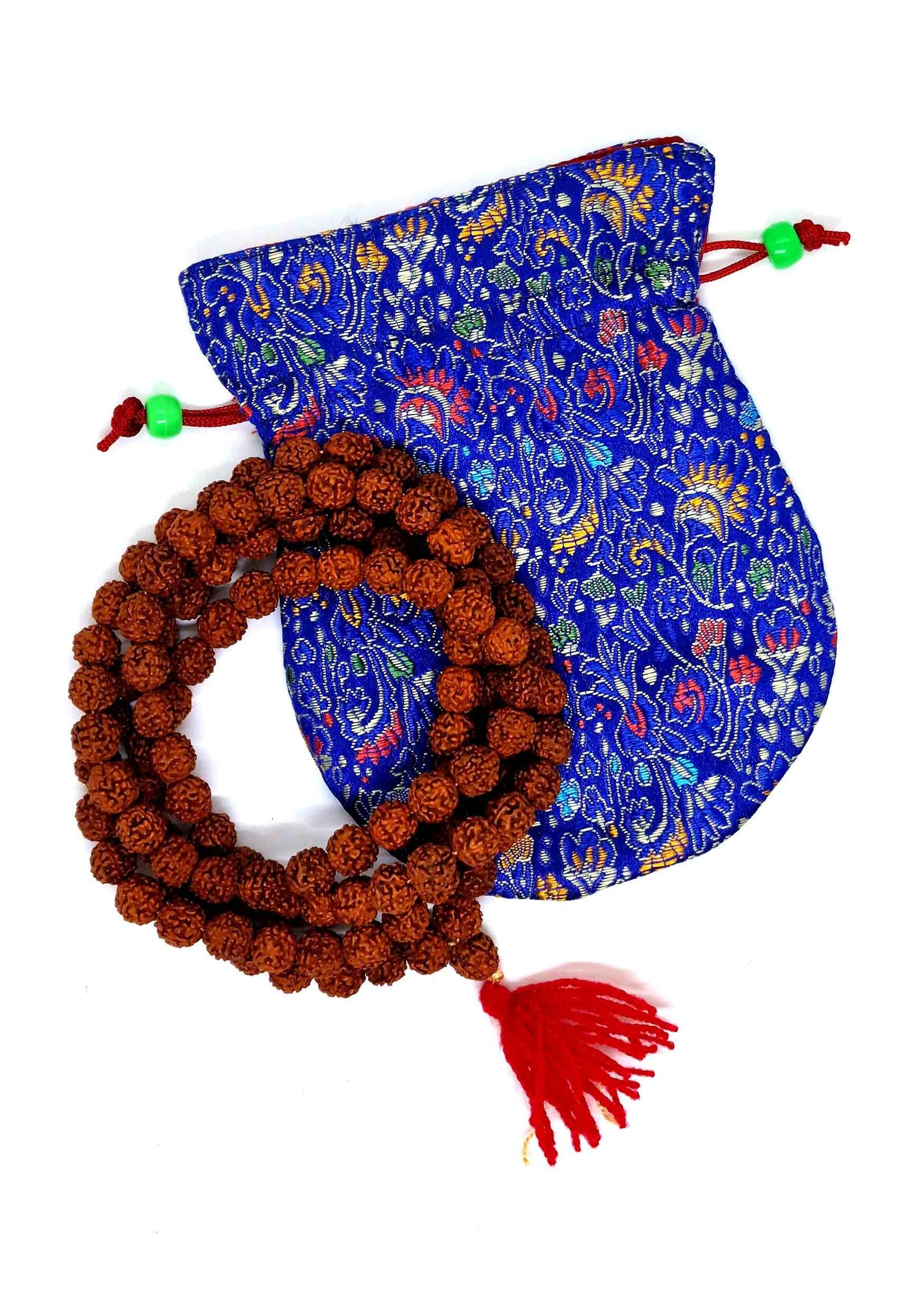 Perles de prière tibétaines Rudraksha Mala