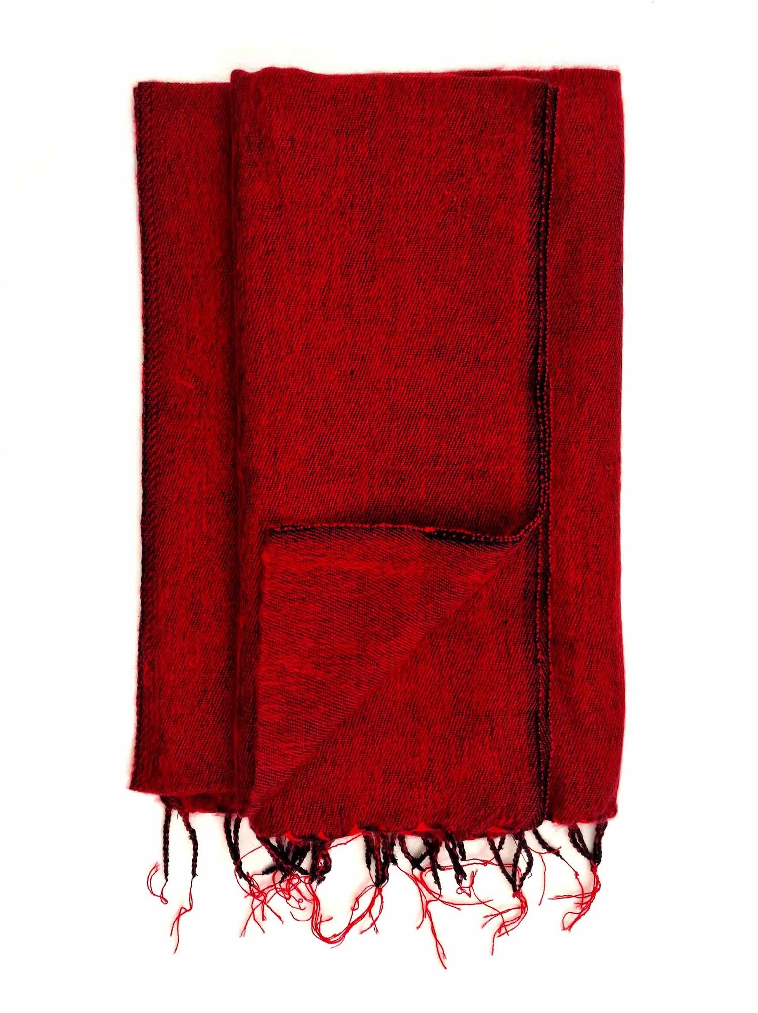 Tibetan maroon yak wool meditation shawl / monk shawl / large blanket size
