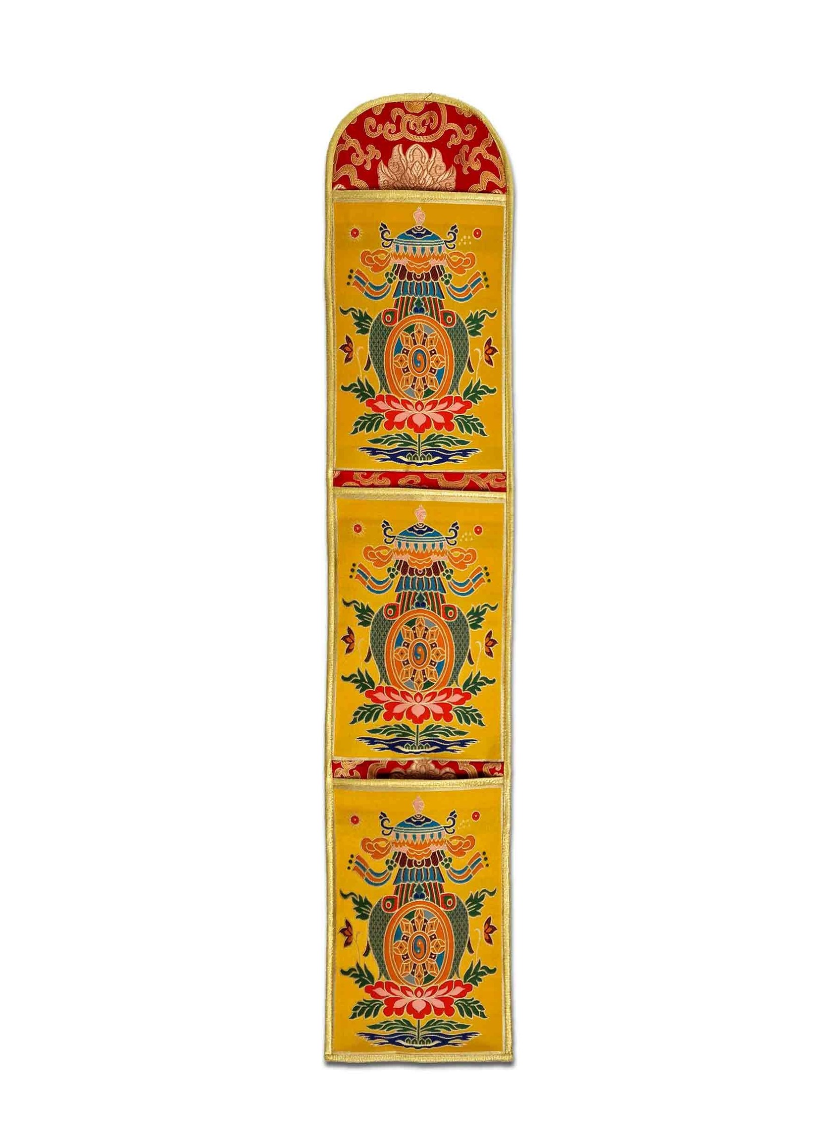 Appendiabiti da parete tibetano con tasche porta lettere