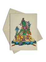 Carte de vœux tibétaine Green Tara