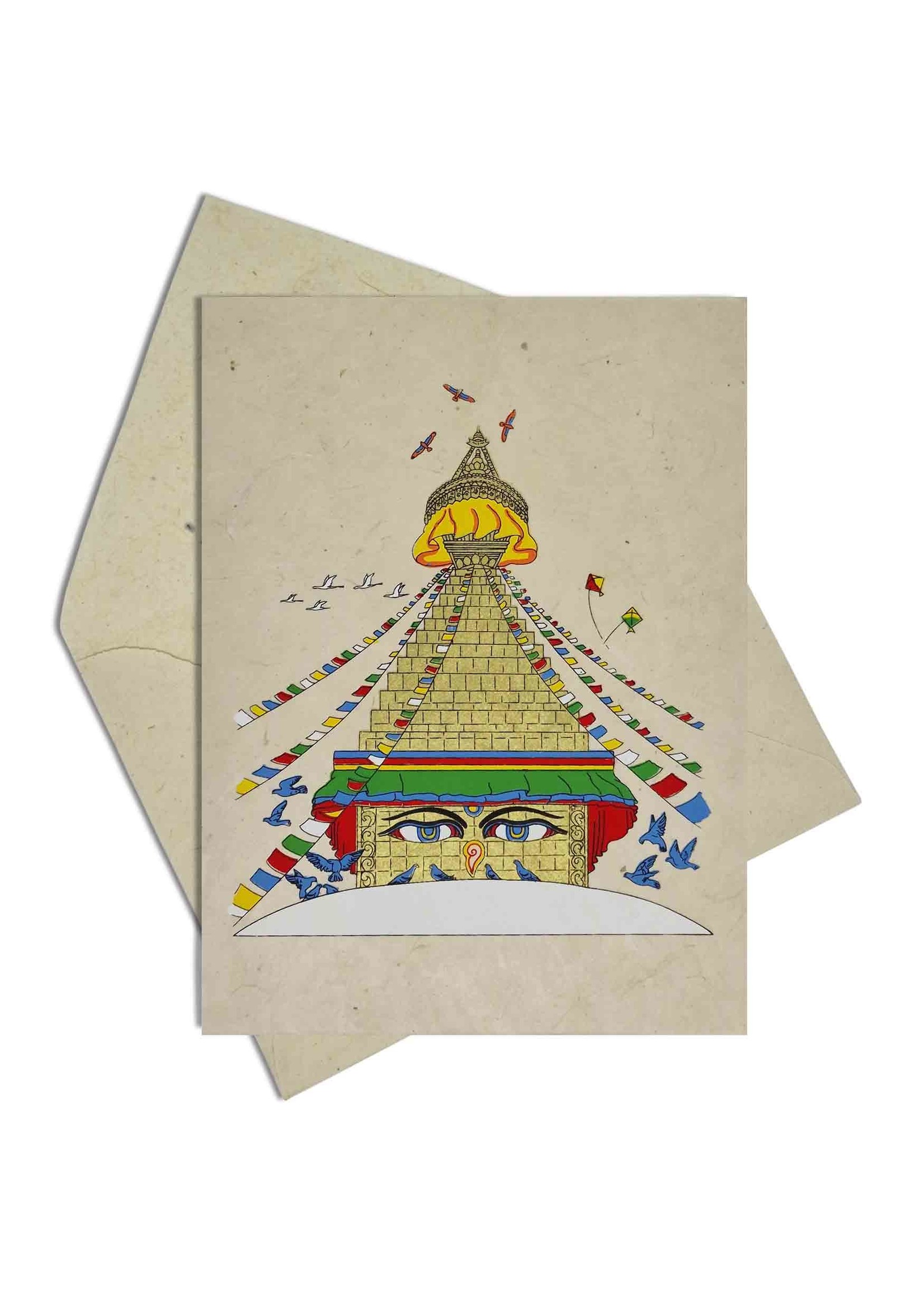 Carte de vœux Boudhanath Stupa