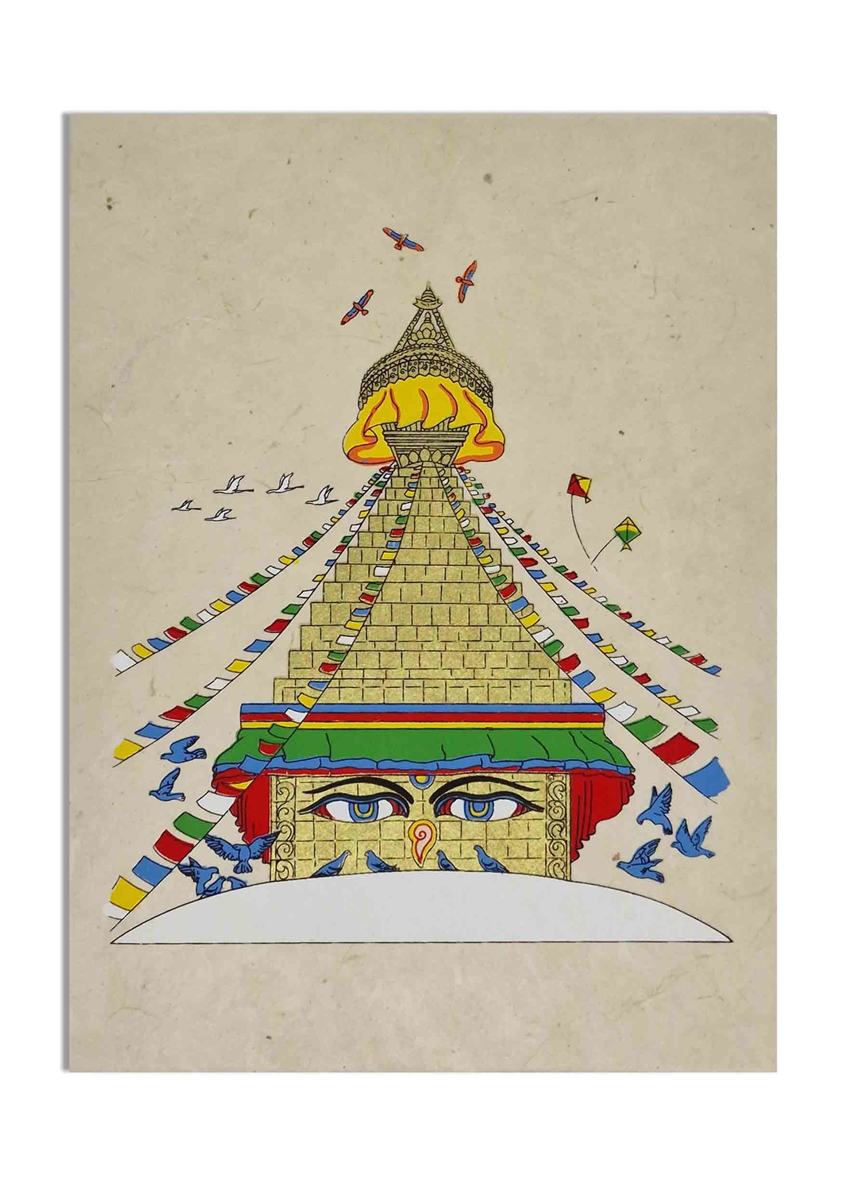 Carte de vœux Boudhanath Stupa