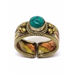 Adjustable Ring, Copper Turquoise