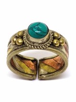 Adjustable Ring, Copper Turquoise