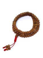 Tibetan Prayer Beads Rubbed Rudraksha Japa Mala