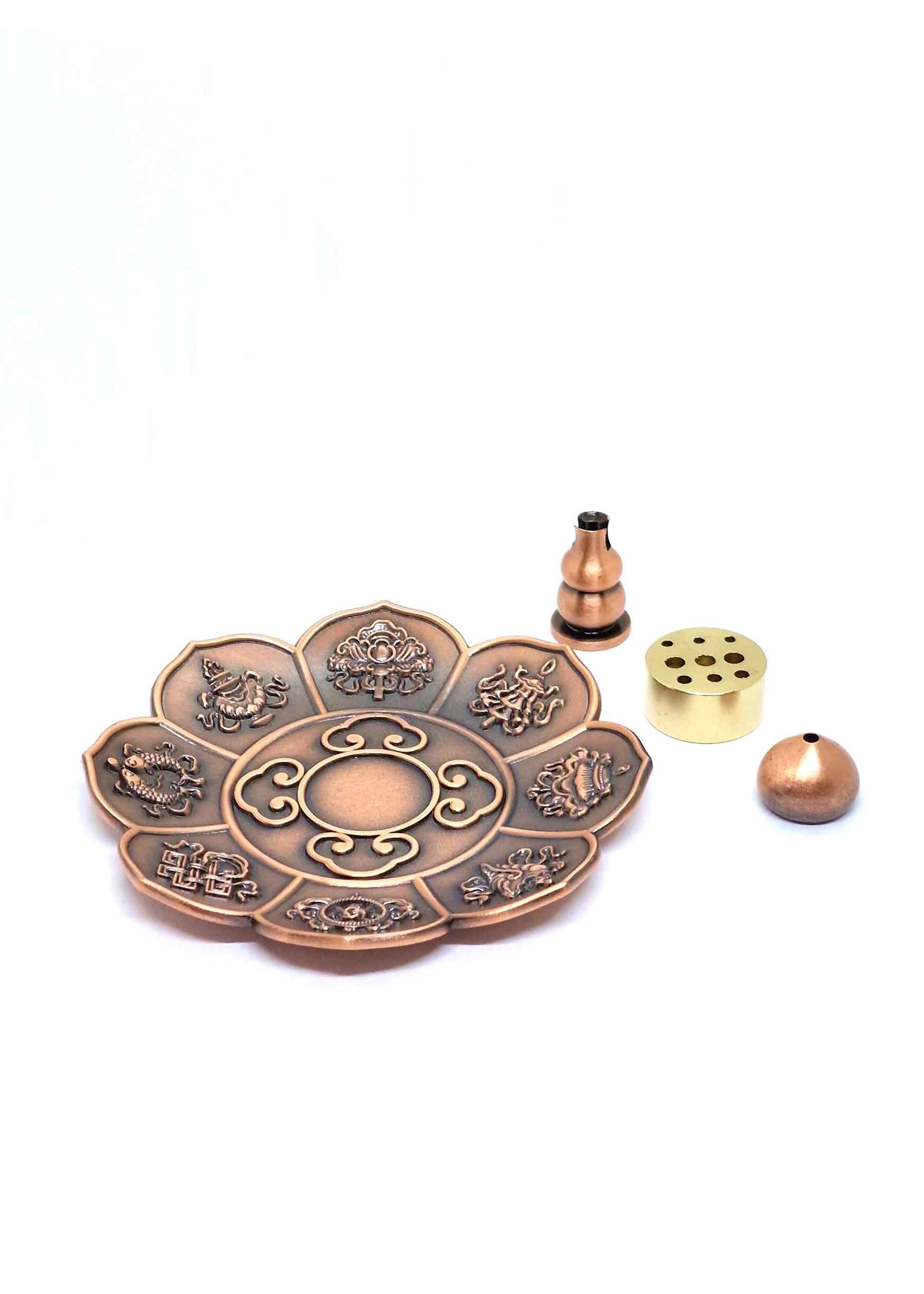 Incense Holder Set With 8 Auspicious Signs