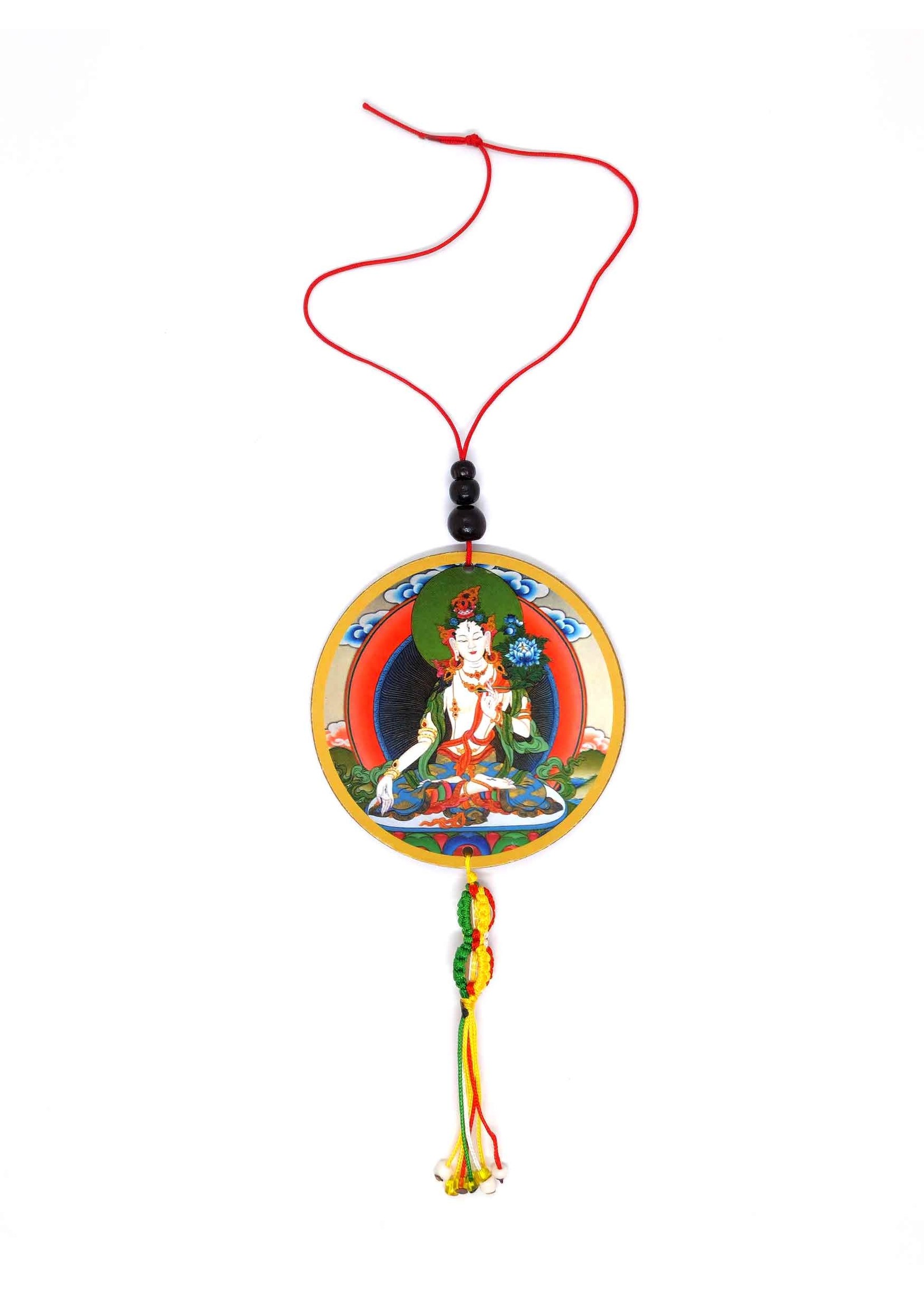 White Tara  Car Mirror Charm and Keychain
