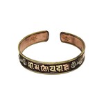 Handcrafted Tibetan Bangle with Dorje and Mantra