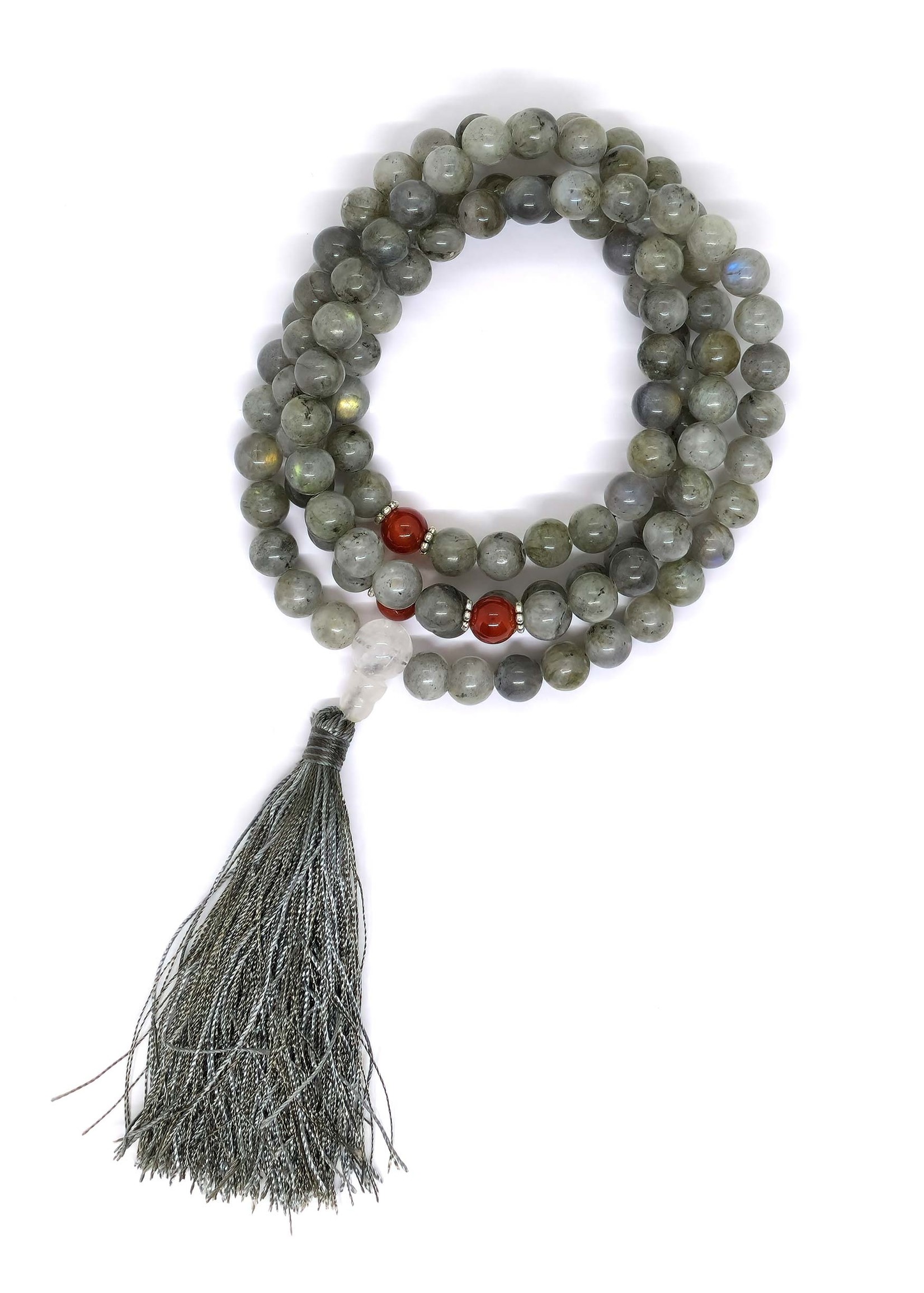 Perline di preghiera tibetane - labradorite Japa Mala