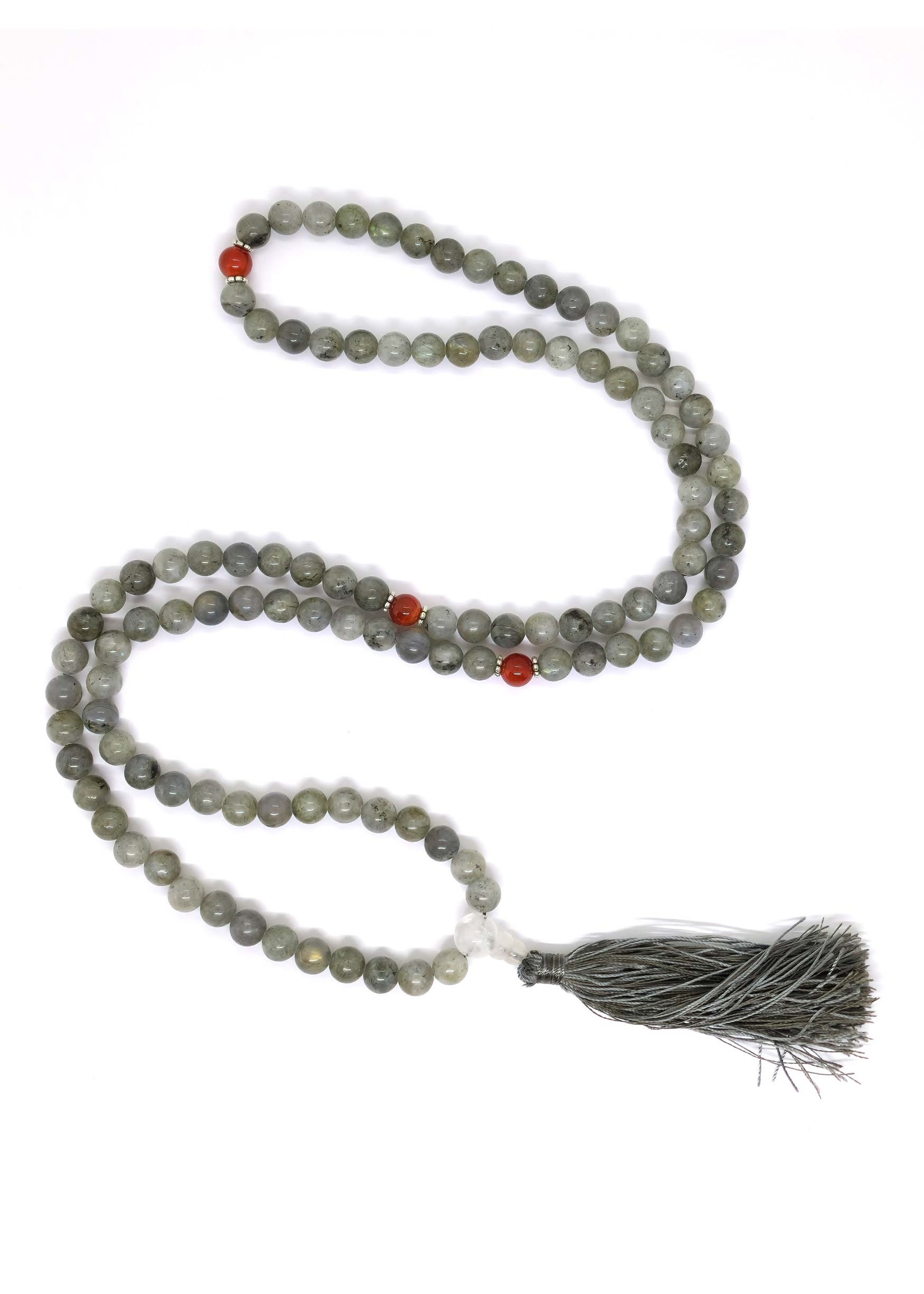 Perline di preghiera tibetane - labradorite Japa Mala