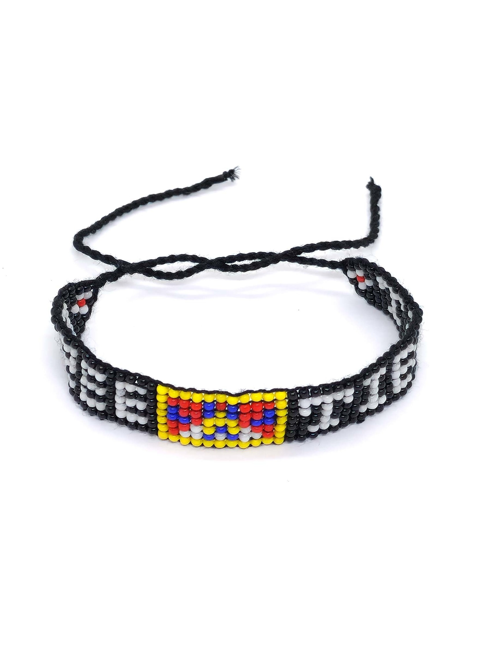 Hand-woven beaded bracelet "FREE TIBET"
