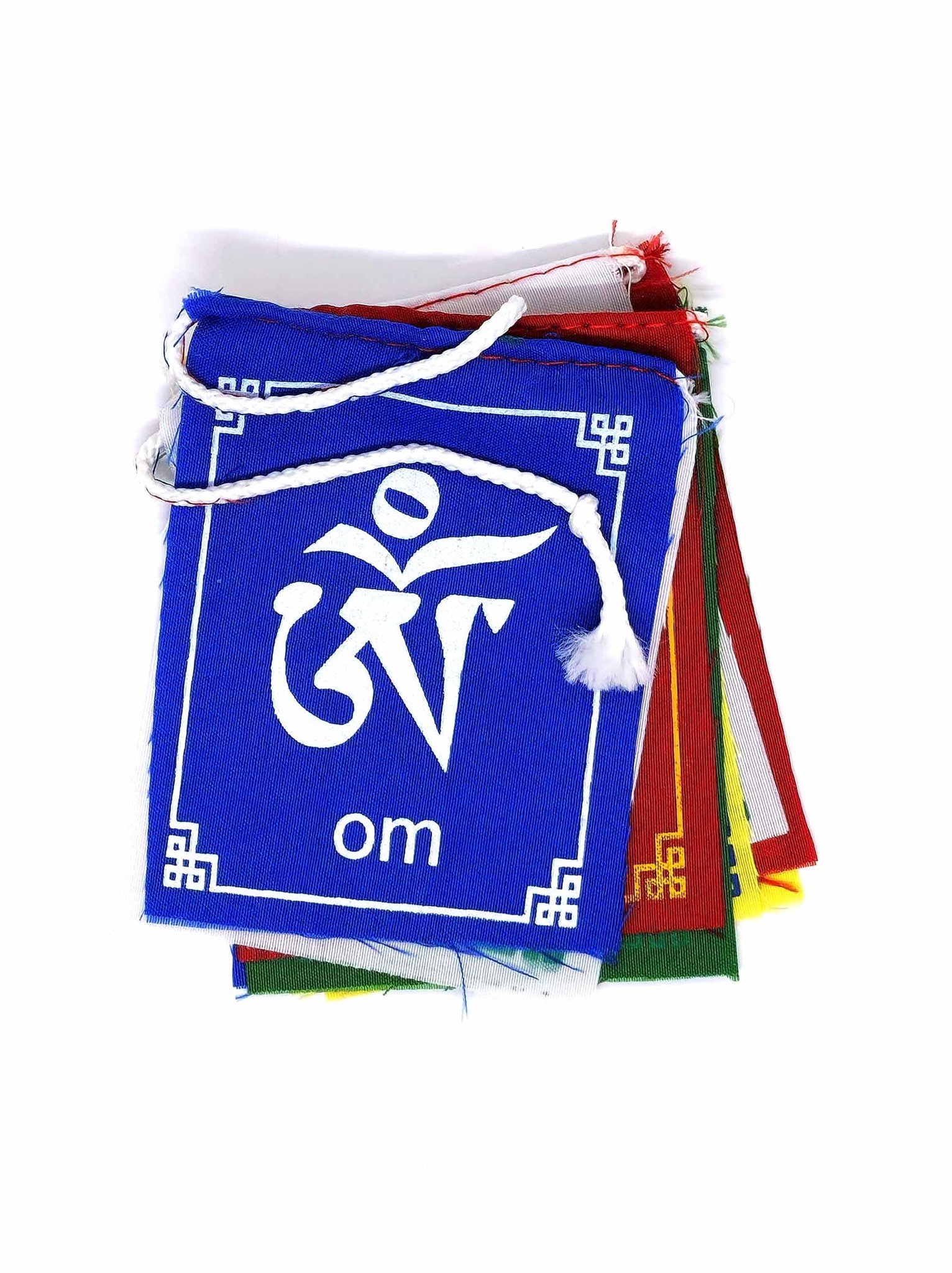 Drapeau de prière tibétain Om Mani Padme Hum, Mini 