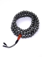 Perline di preghiera tibetane - Mala in pietra ematite