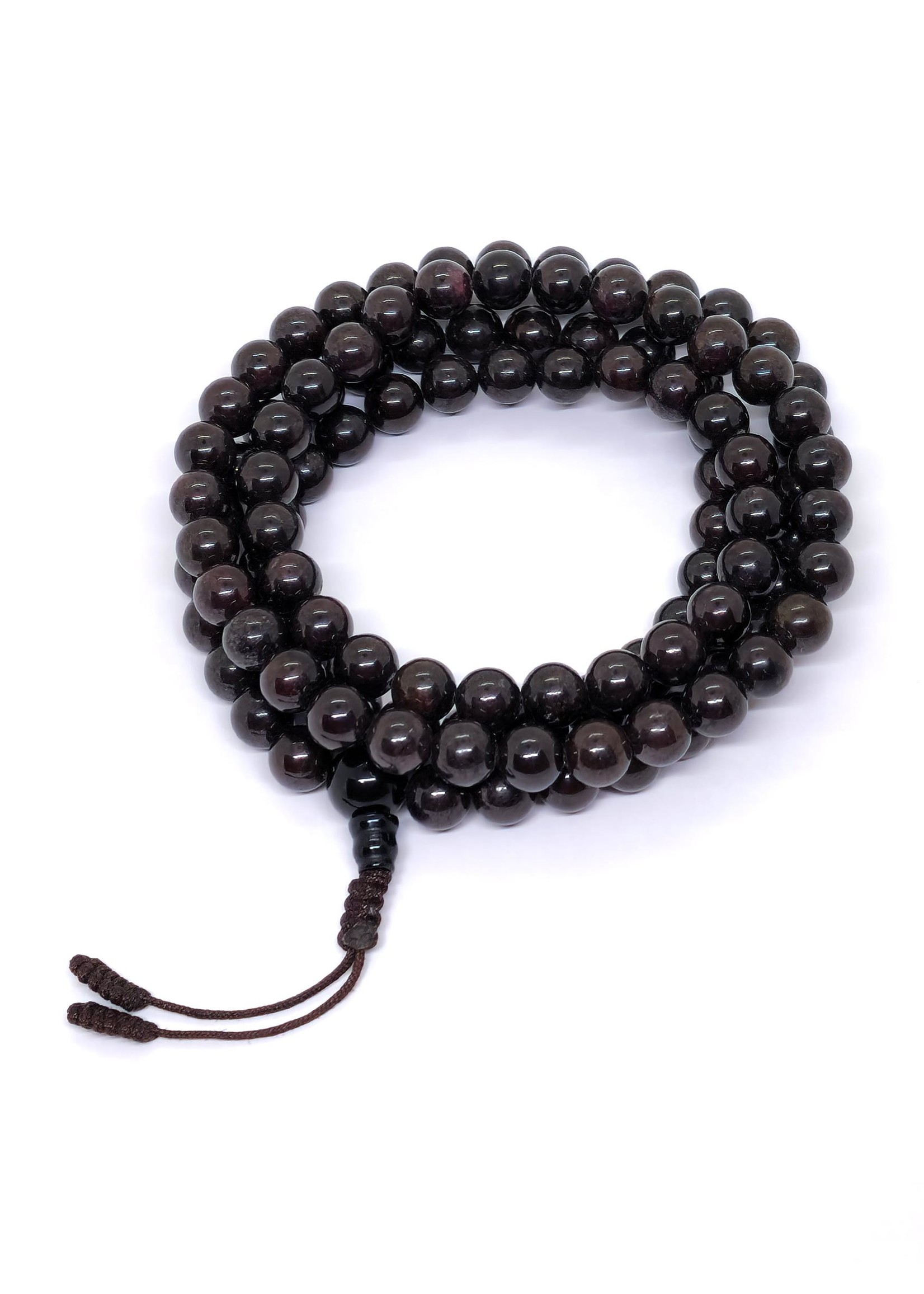 Tibetan Prayer Beads Garnet Stone Mala