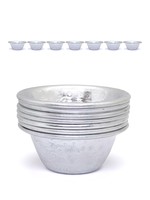 Tibetan Water Offering Bowl Made Of White Metal With Engraving (Set Of 7)