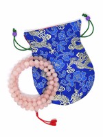 Tibetische Gebetskette Rosenquarz, 108 Perlen