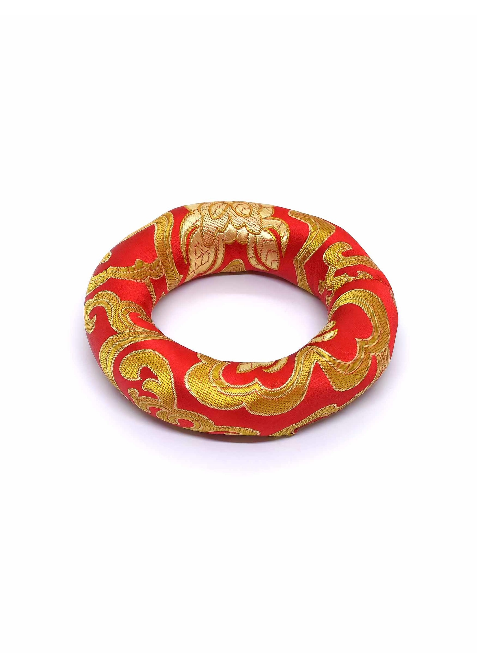 Singing Bowl Ring Cushion Red