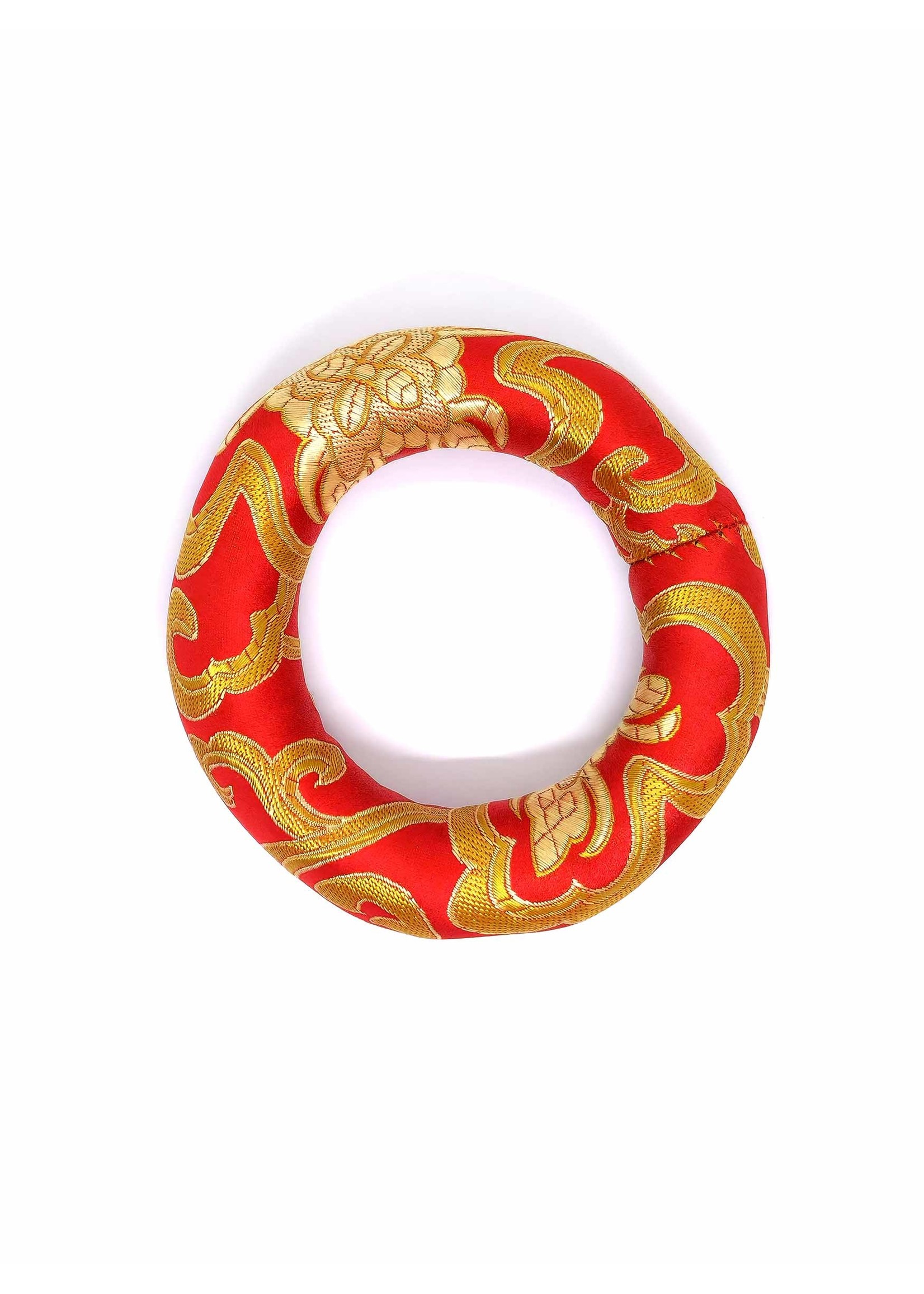 Singing Bowl Ring Cushion Red