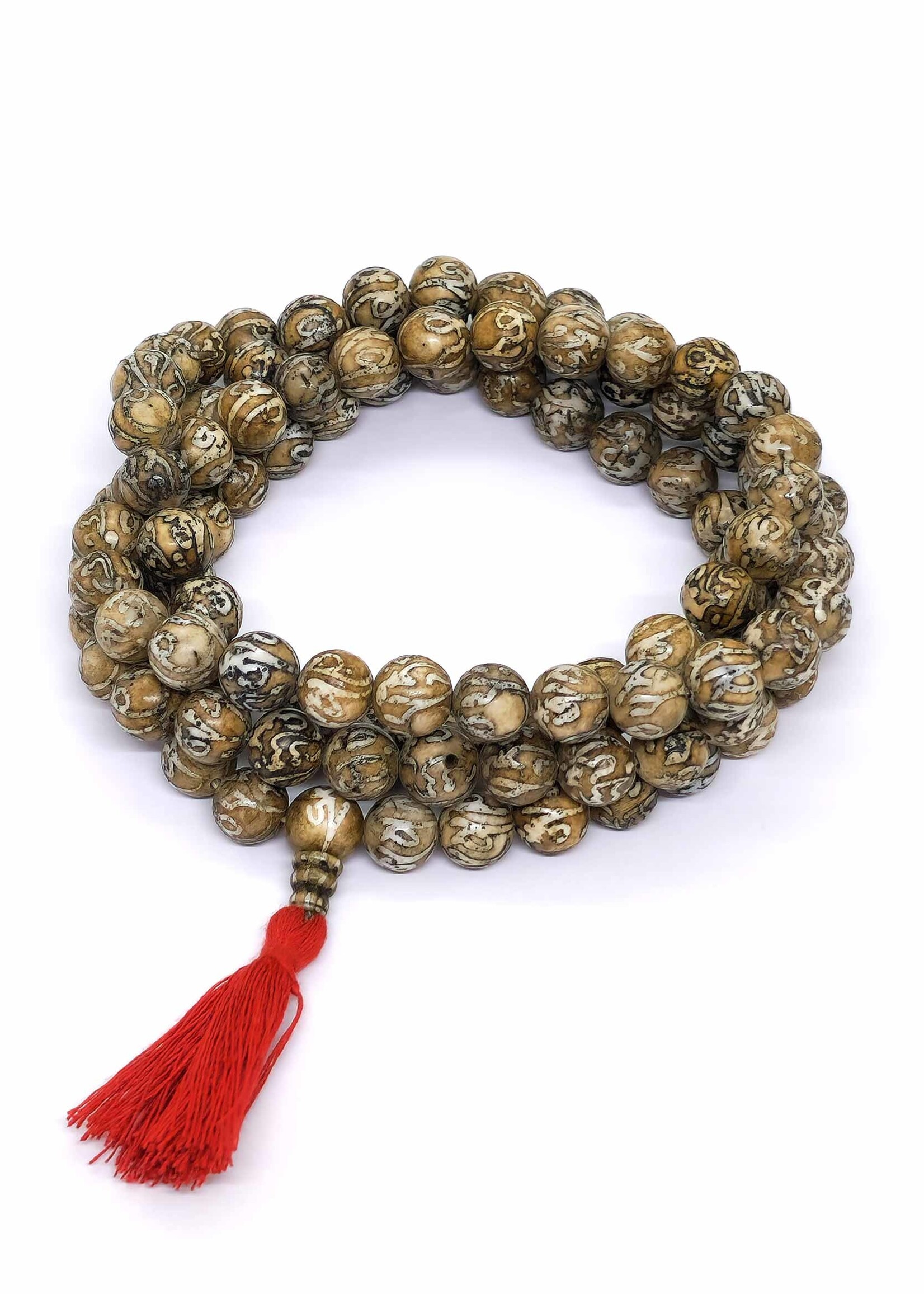 Tibetan Prayer Beads Mani Mantra Shell tibetmarkets.ch